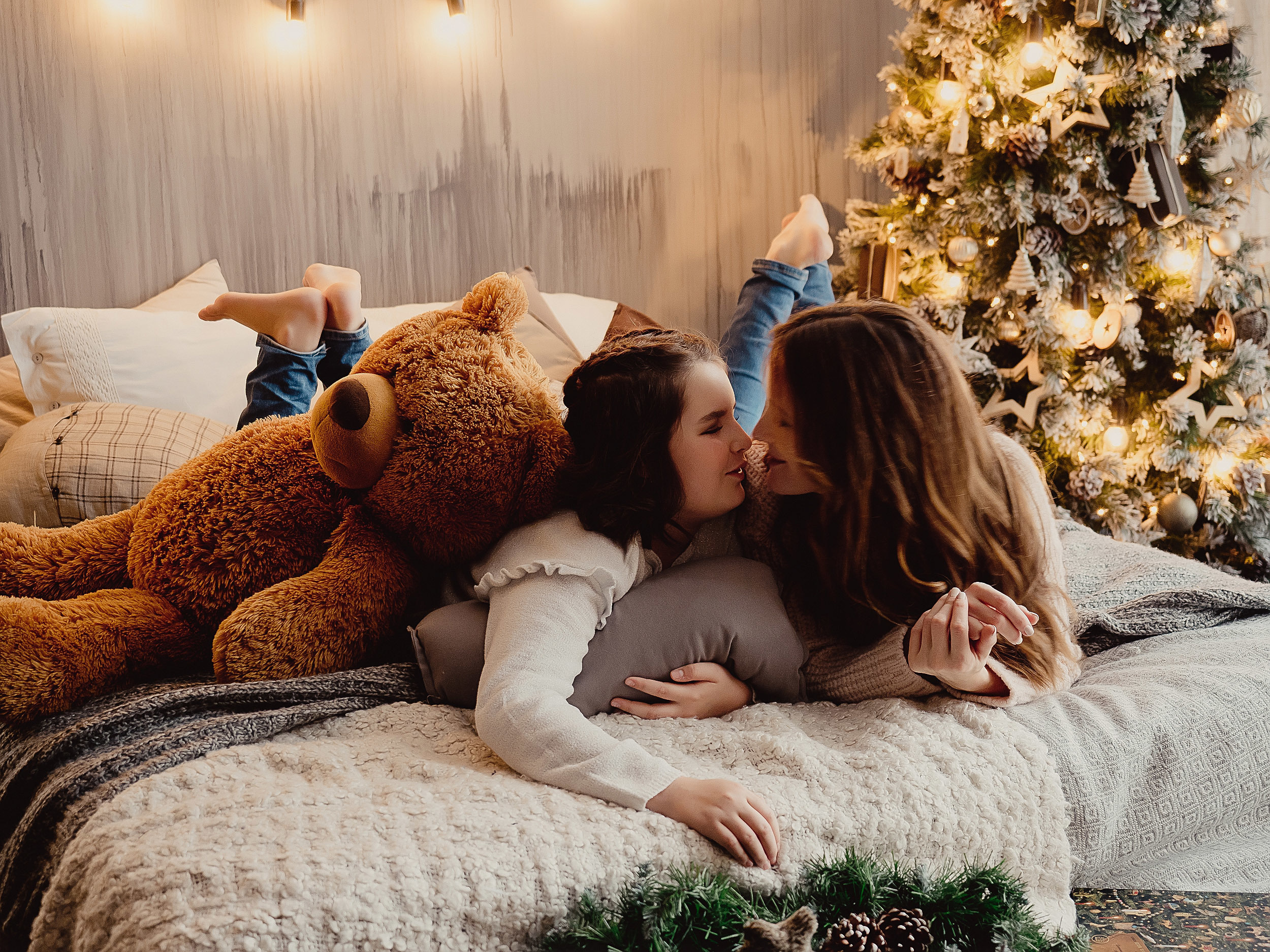 Новогодняя семейная фотосессия в студии. Алёна Орлова Портретный фотограф Москва