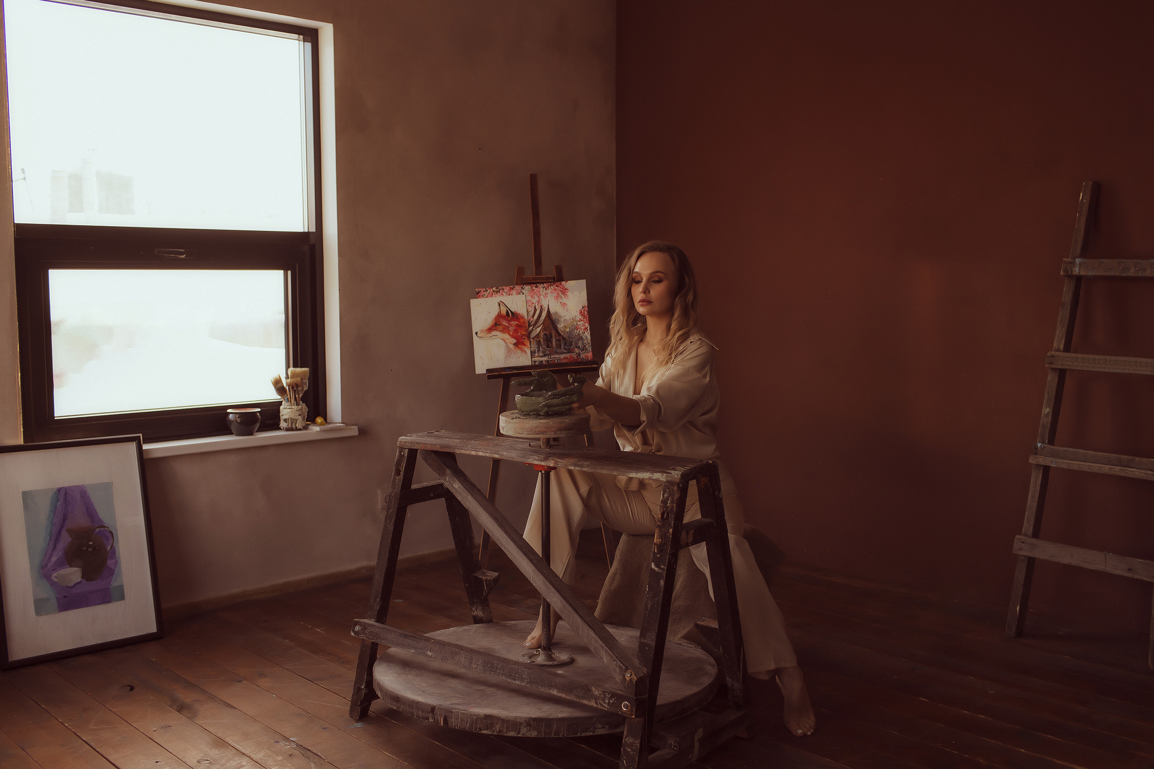 В гончарной мастерской. Фотограф Екатеринбург Марина Поздеева