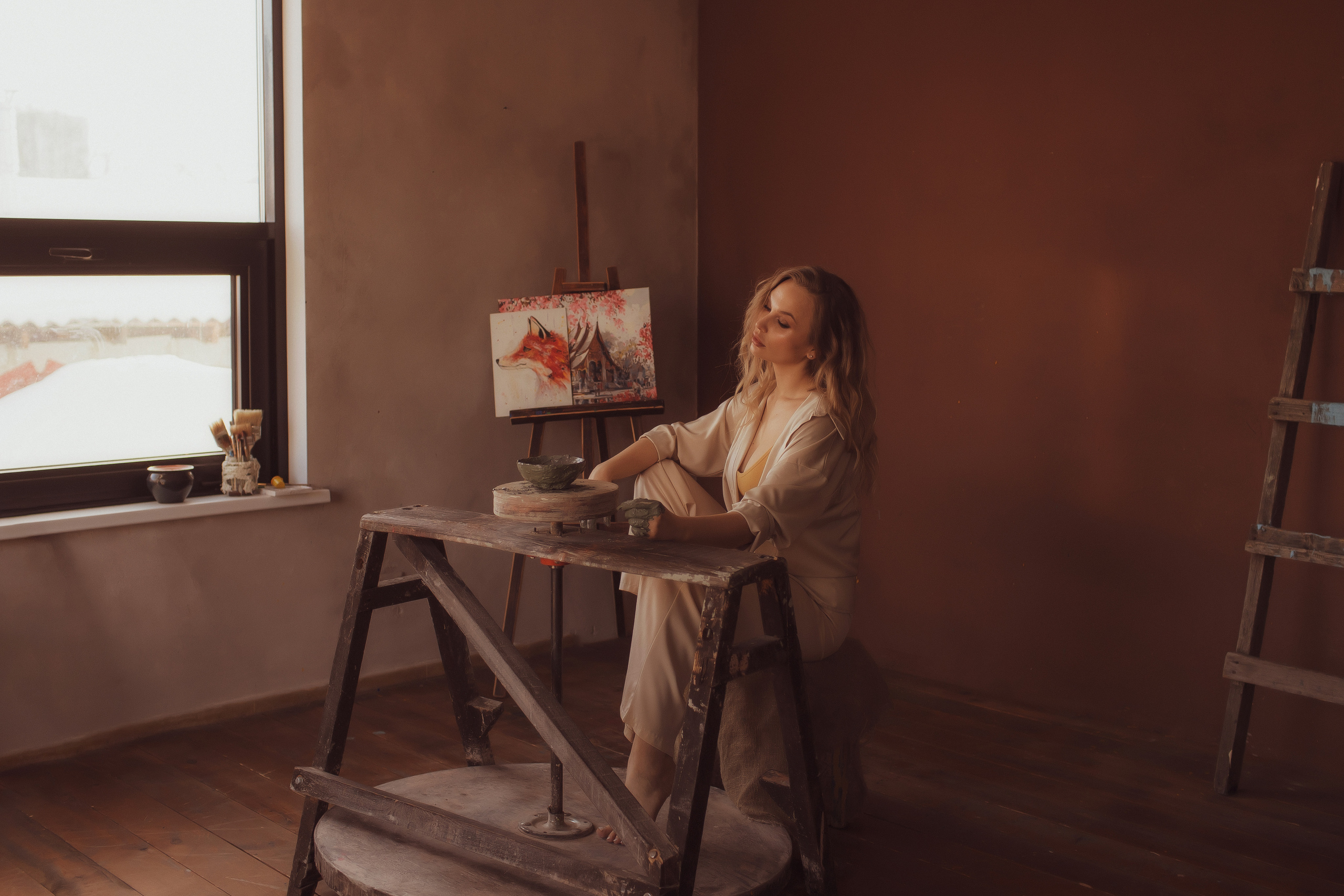 В гончарной мастерской. Фотограф Екатеринбург Марина Поздеева