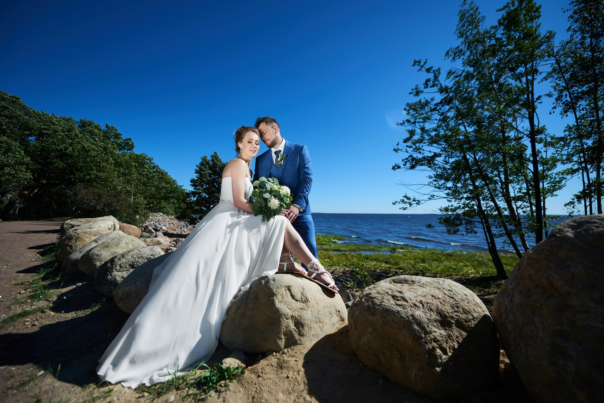 Александра и Вячеслав (фотосессия на берегу Финского залива в парке Дубки в Сестрорецке). Портретный, семейный и свадебный фотограф в Санкт-Петербурге и в Пушкине Ширяев Денис