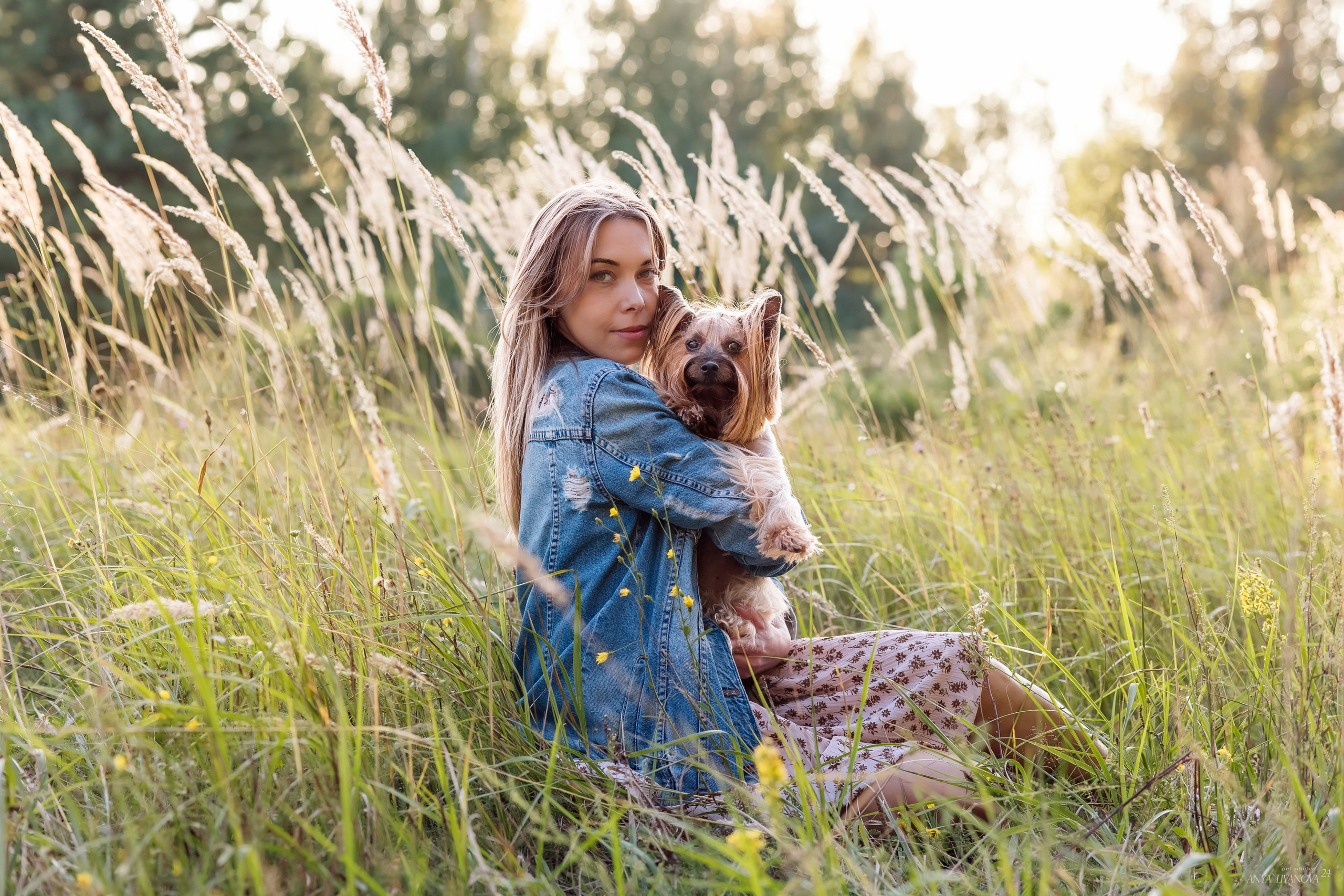 Катя и йорки. Фотограф анималист Аня Ливанова | Рыбинск