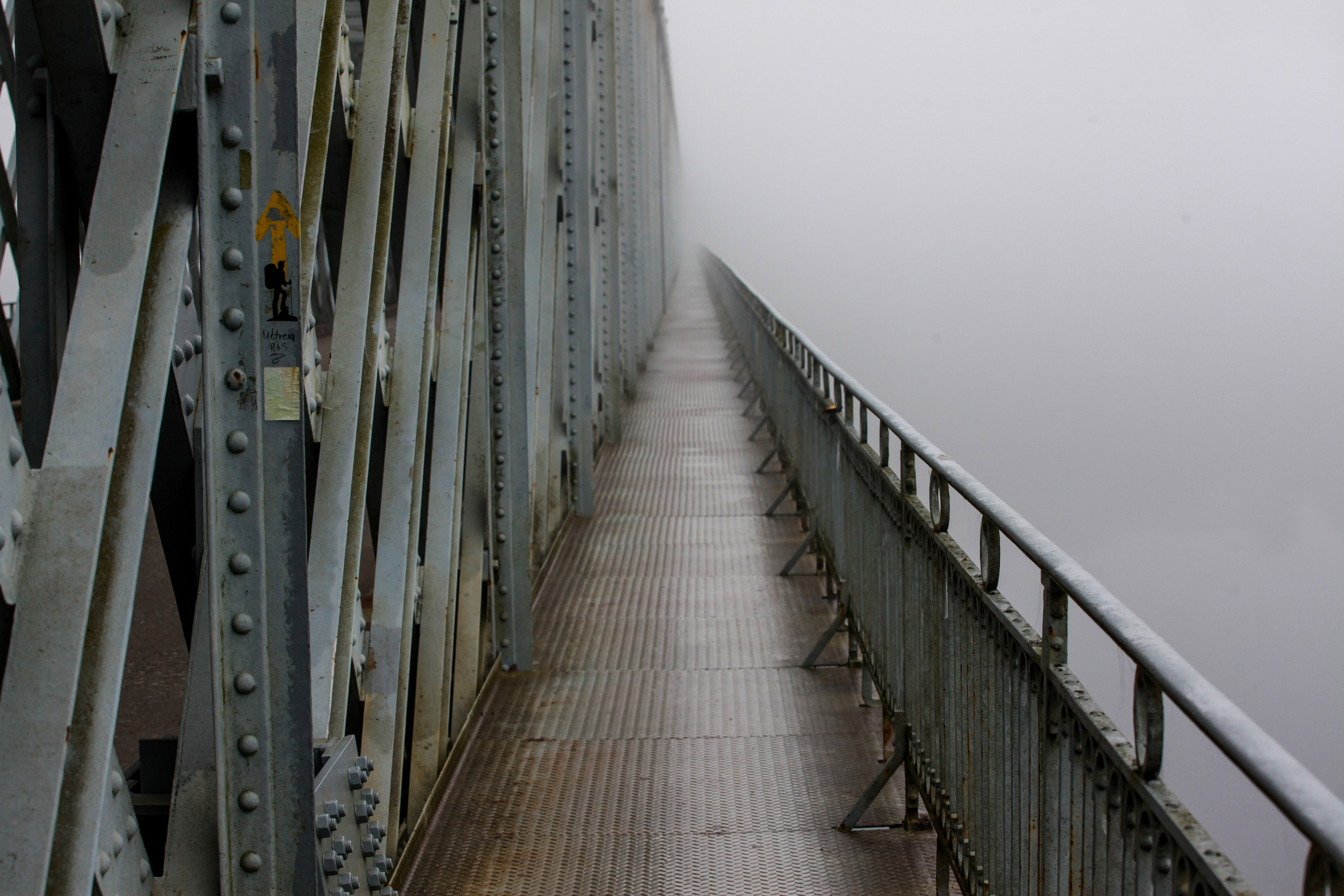 a bridge connecting Spain and Portugal, on Camino way