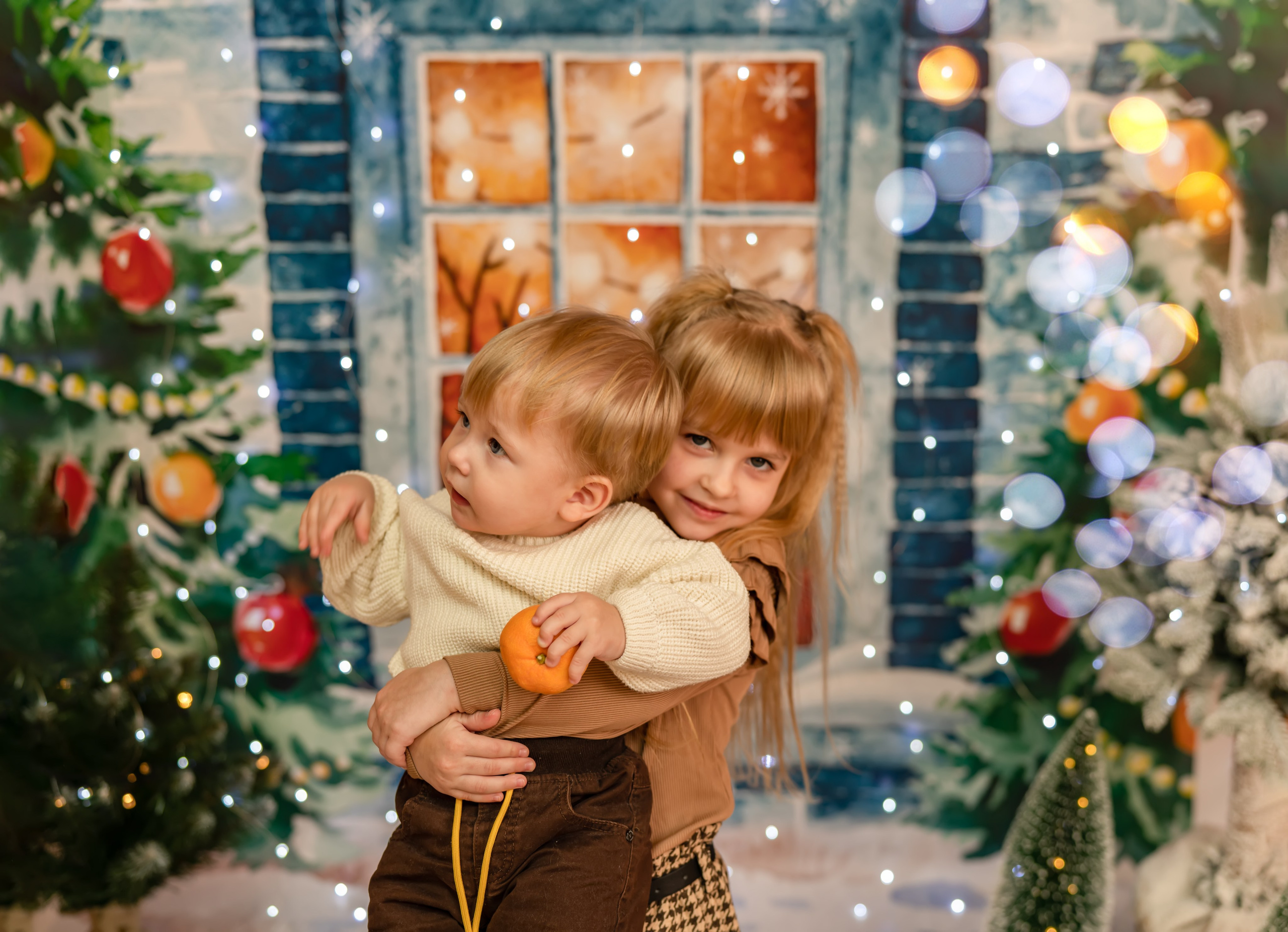 Новогодняя съемка для Анастасии, Максима, Ксении и Кирилла. Семейный и детский фотограф Тула Ясногорск Тульская область Надежда Кукушкина