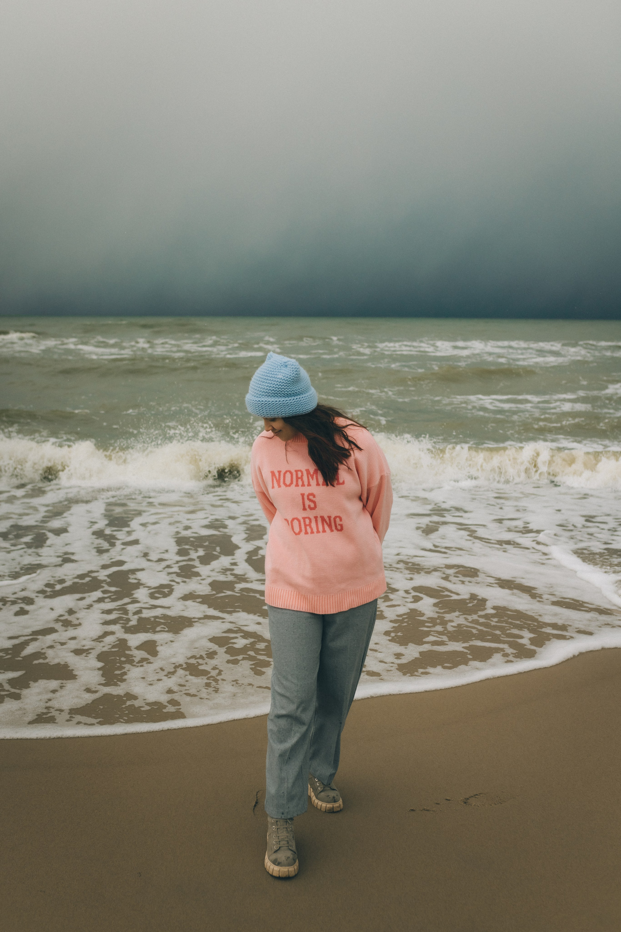 Маша и зима на Балтике. Фотограф Зеленоградск Красильникова Елена
