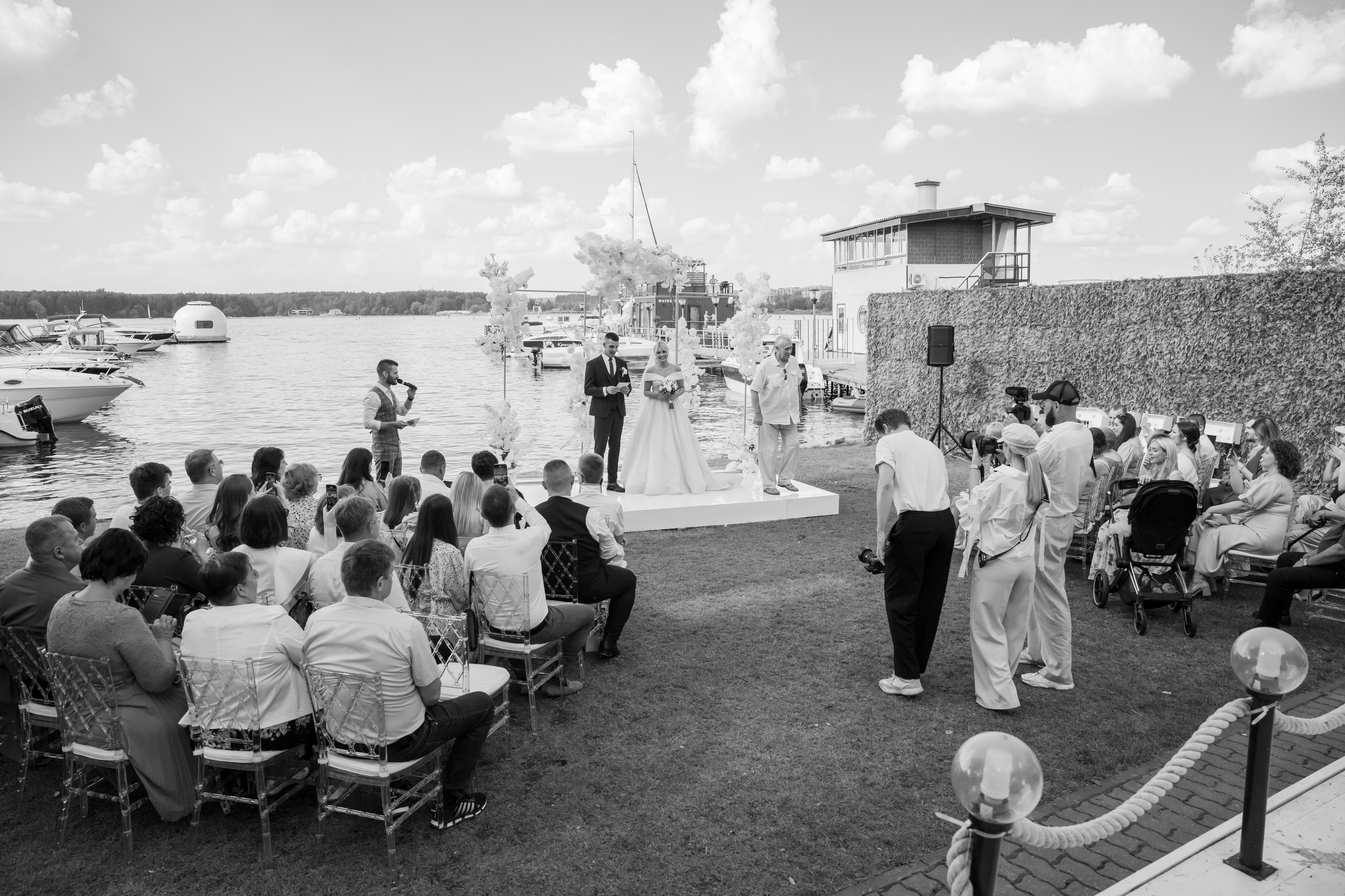 Ольга и Вадим, яхт-клуб «Портофино». Свадебный и репортажный фотограф (Москва, Королев и другие)