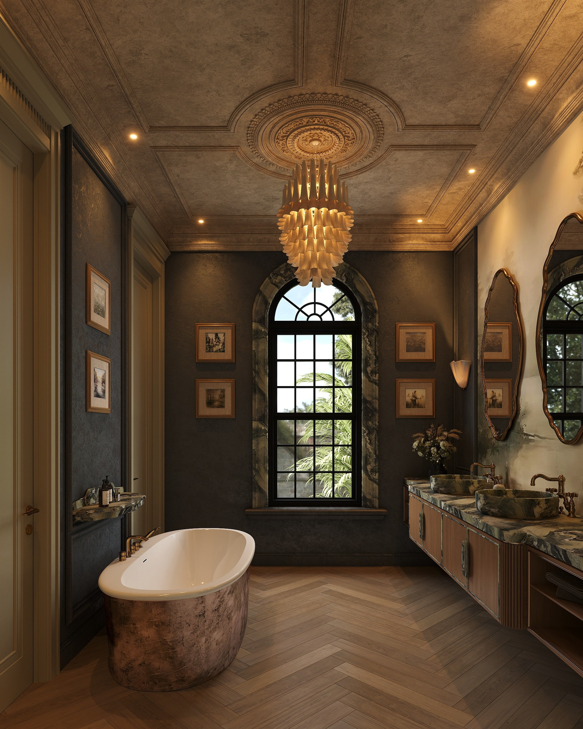 Vintage bathroom. Solovets visualization