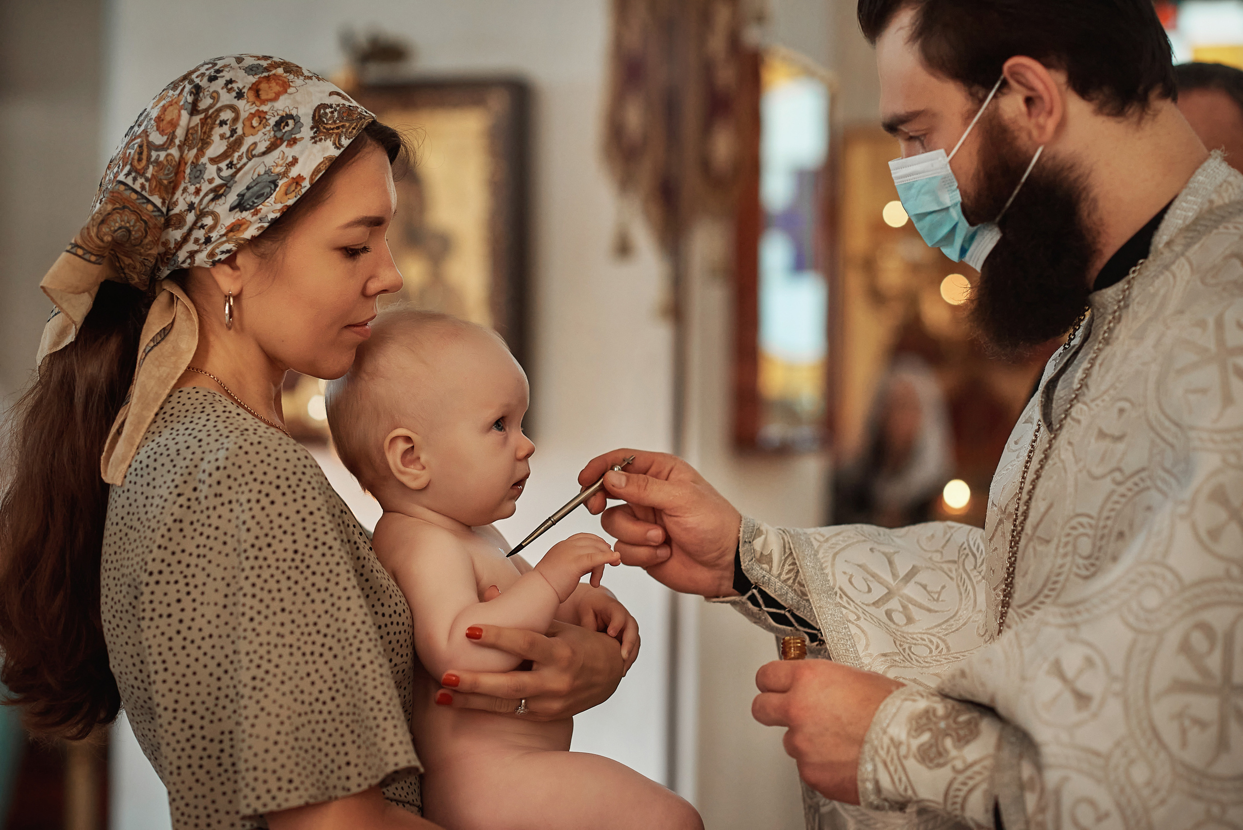 Крещение Миланы_Храм Дмитрия Ростовского. Семейный фотограф в Ростове-на-Дону Татьяна Литвинова