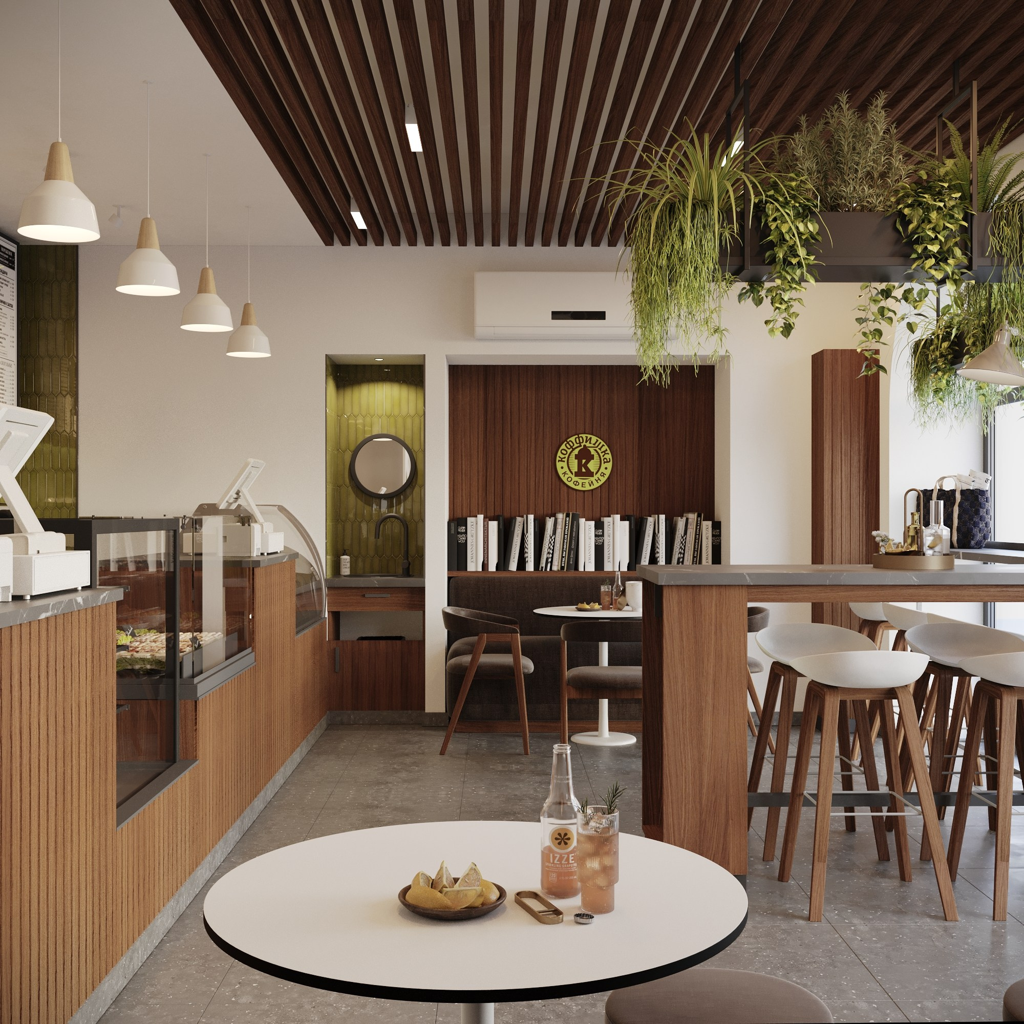 Визуализация кофейни. Студия 3d визуализации Arcviz