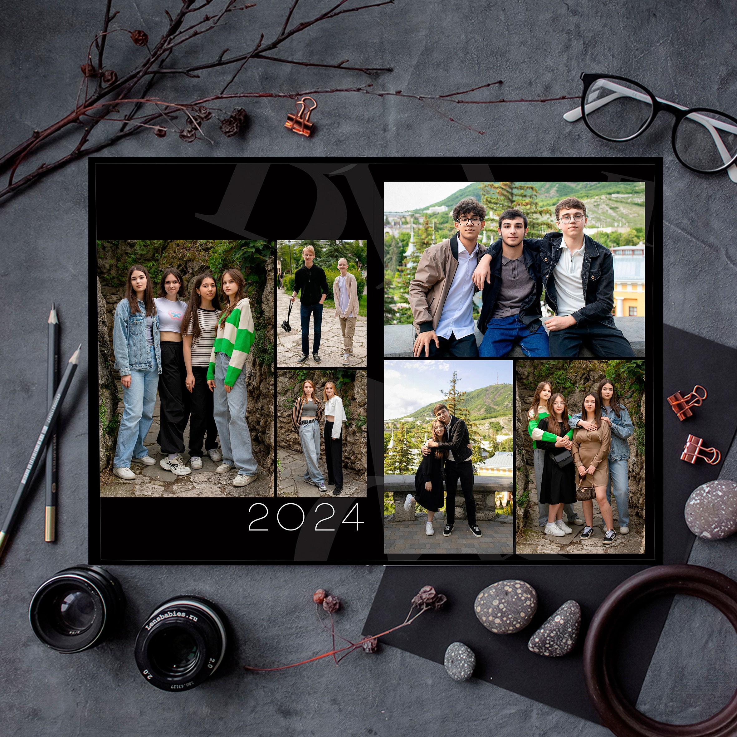 Черно- белый алфавит 11 разворотов. Ваш выпускной альбом Ессентуки Пятигорск Кисловодск и весь КМВ