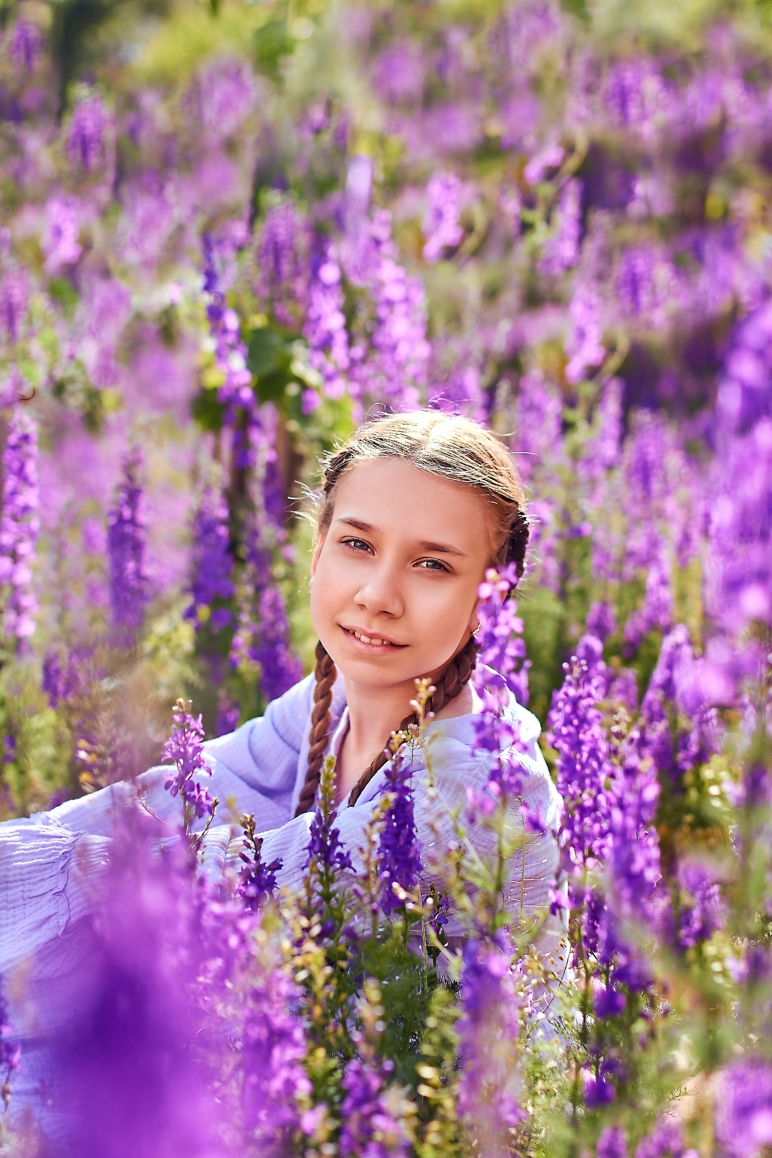 Алёна в фиолетовых цветениях. Семейный и детский фотограф в Ростове-на-Дону Екатерина Шевченко