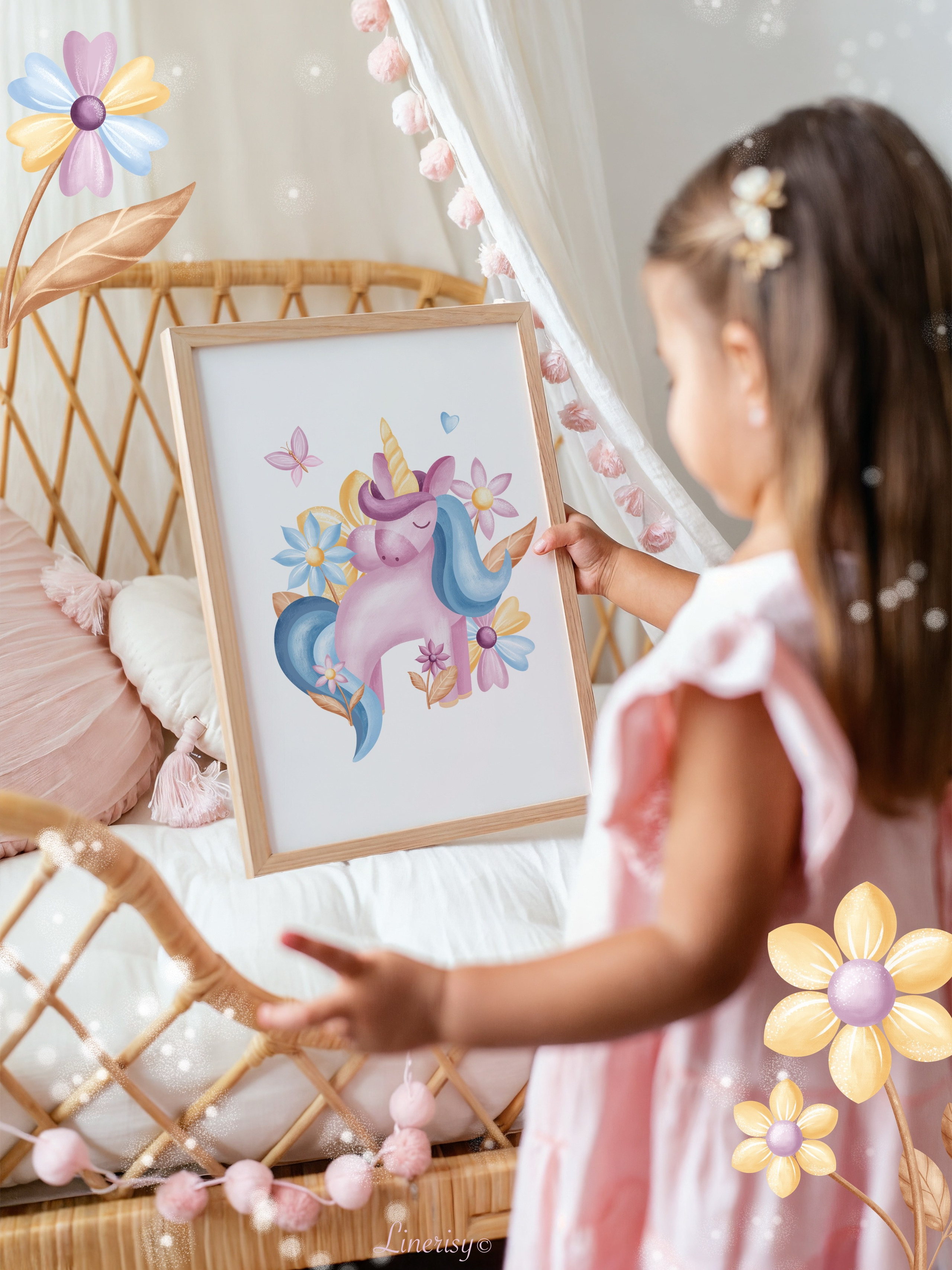 Коллекция «Весна» — графические элементы, иллюстрации, бесшовные паттерны, рамки и бордюры. Художник-иллюстратор Евгения Бекренёва