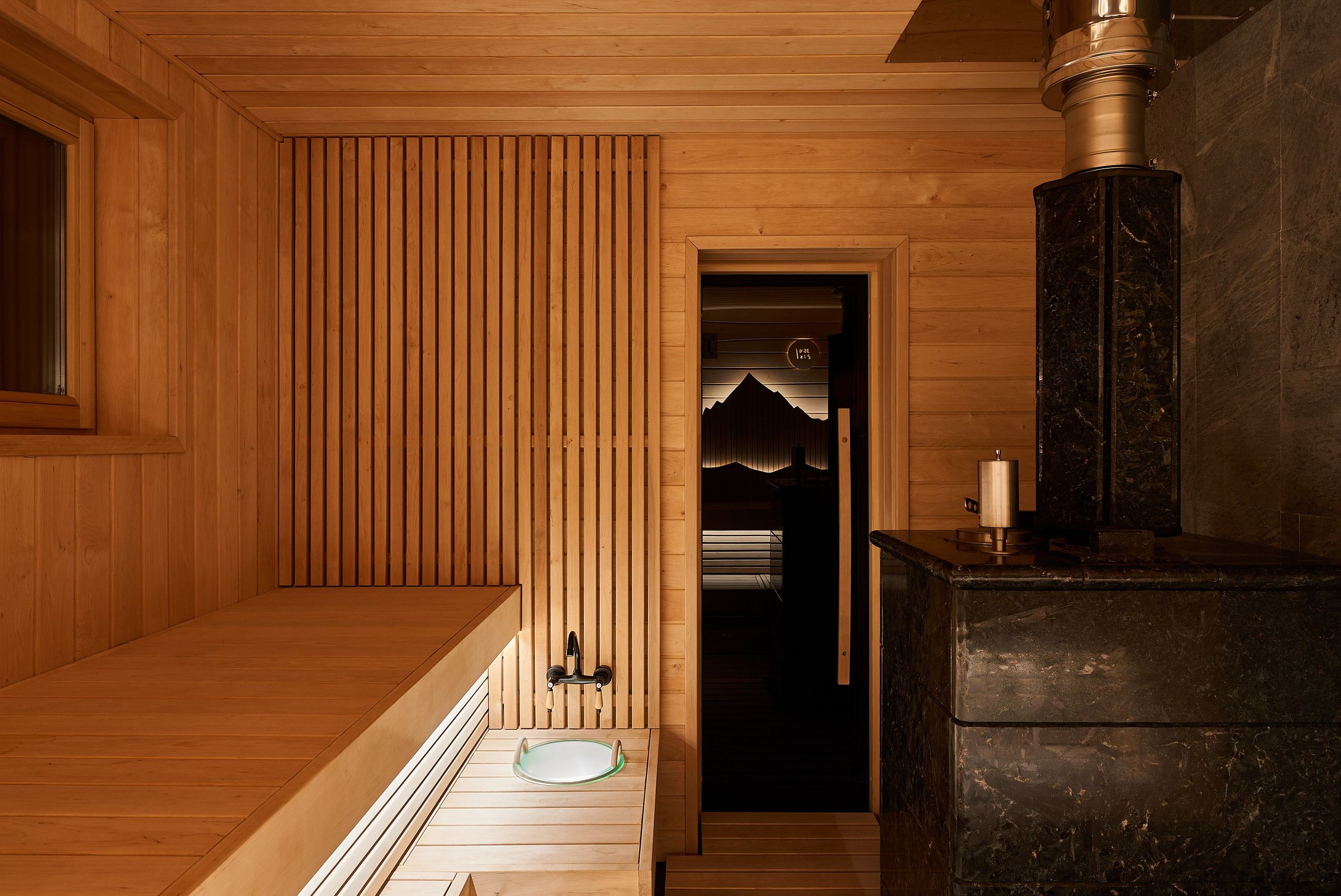 Сауна с 3D пано в виде гор, по проекту MBSaun (Бизнес съемка). Бояршинов Антон Интерьерный фотограф/видеограф Москва