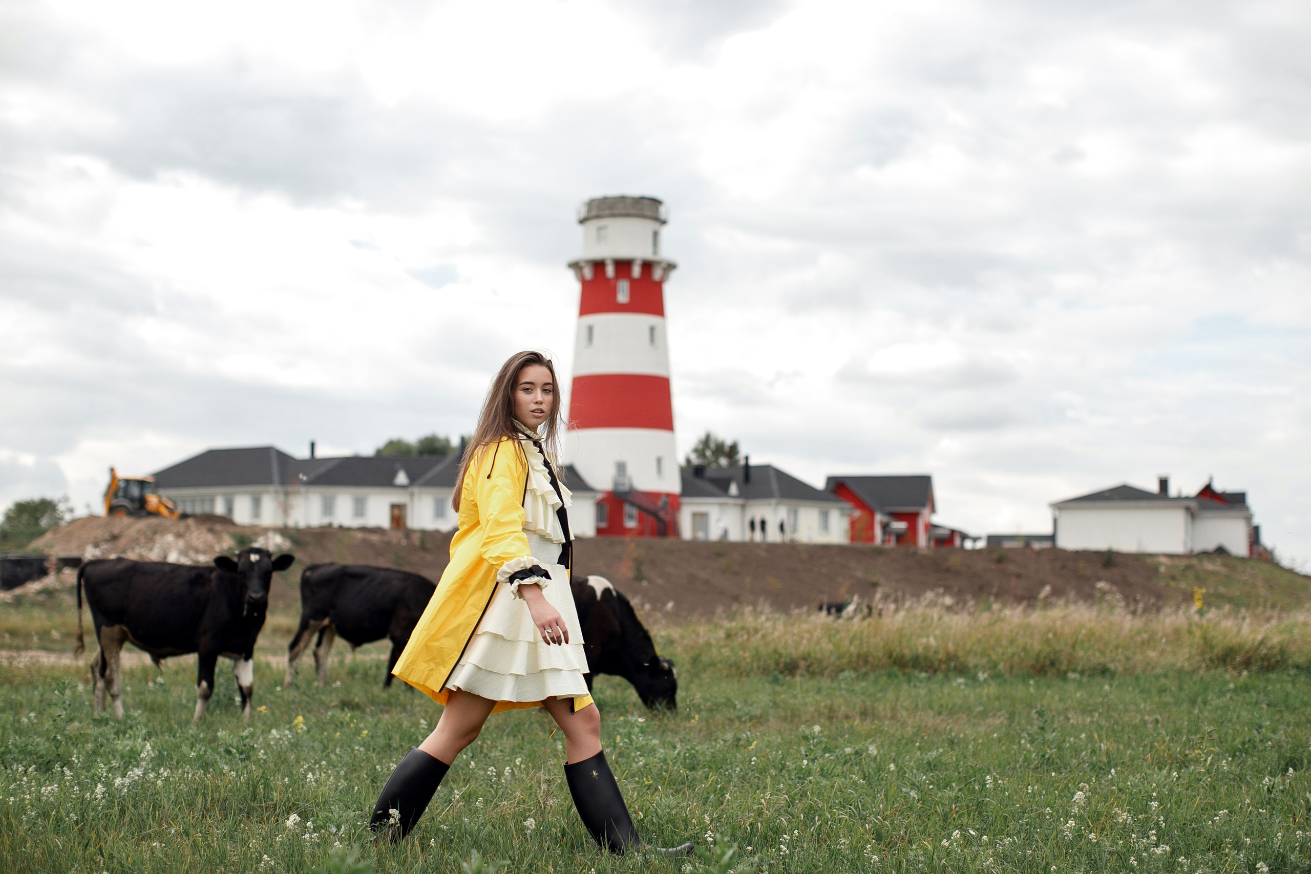 Фотосессия Полины у маяка. Свадебный фотограф Москва