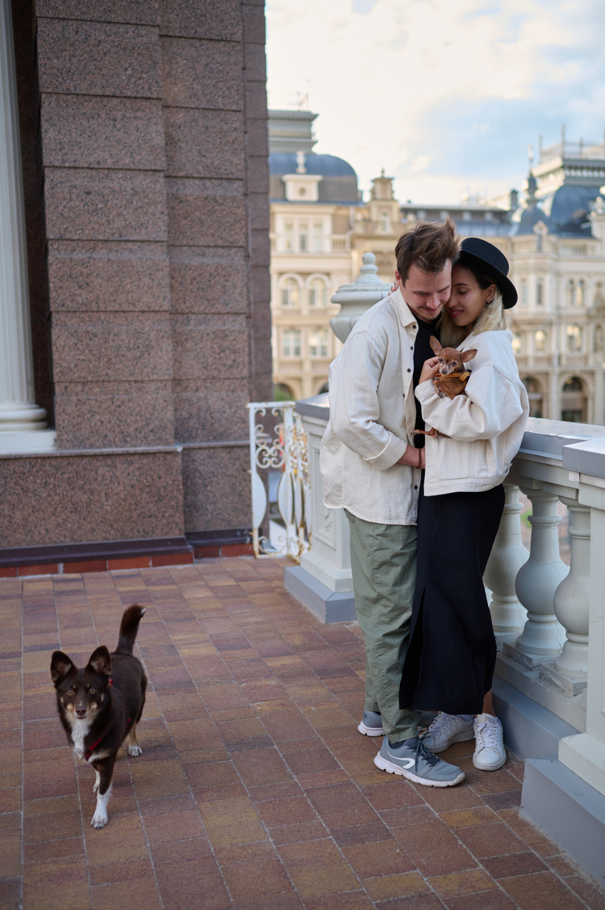 Ренита и Егор с Фокси и Пени. Фотограф анималист в Казани Алина Сулейманова. Фотограф животных