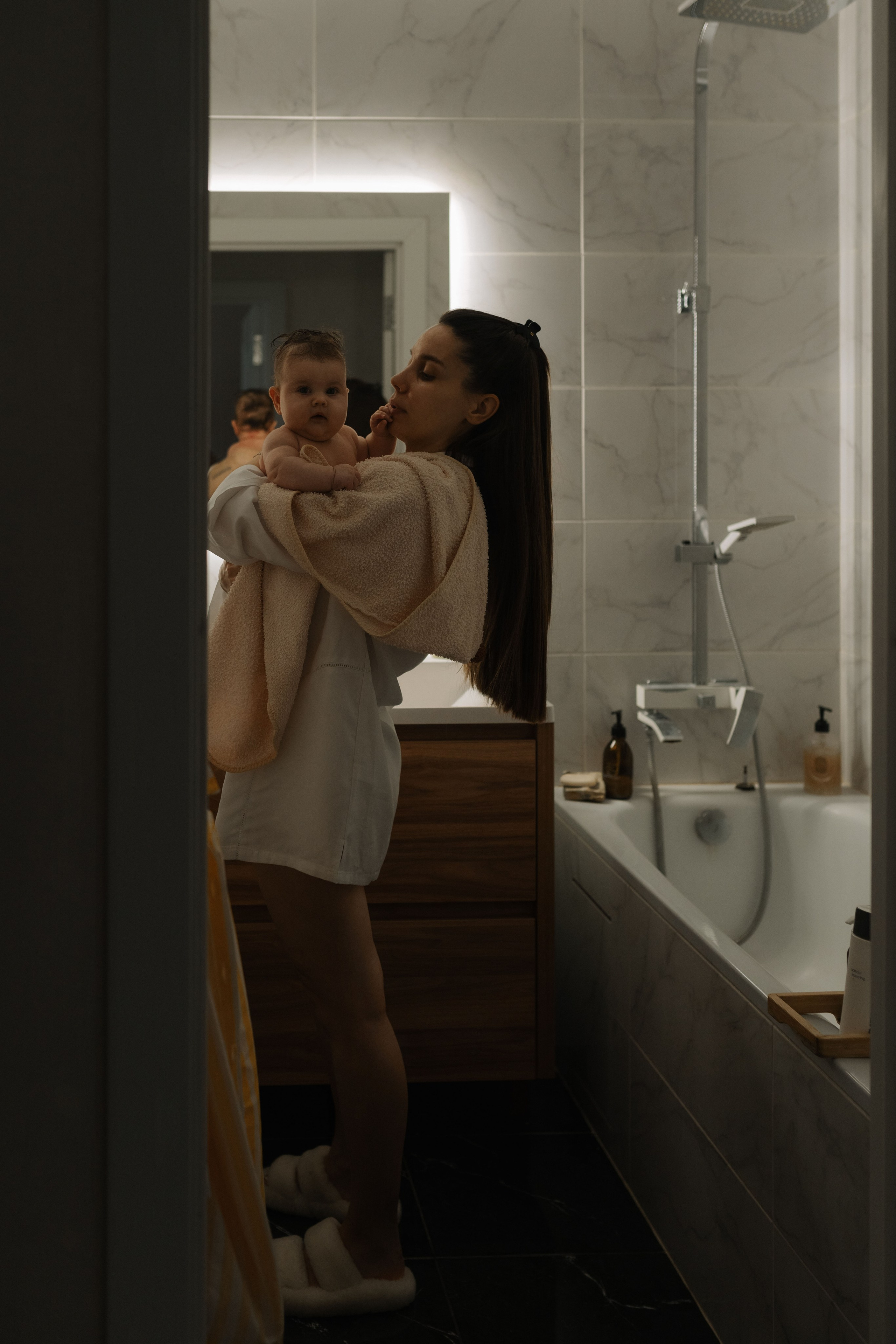 Утренние процедуры. Семейный фотограф в Москве Анастасия Скоголева