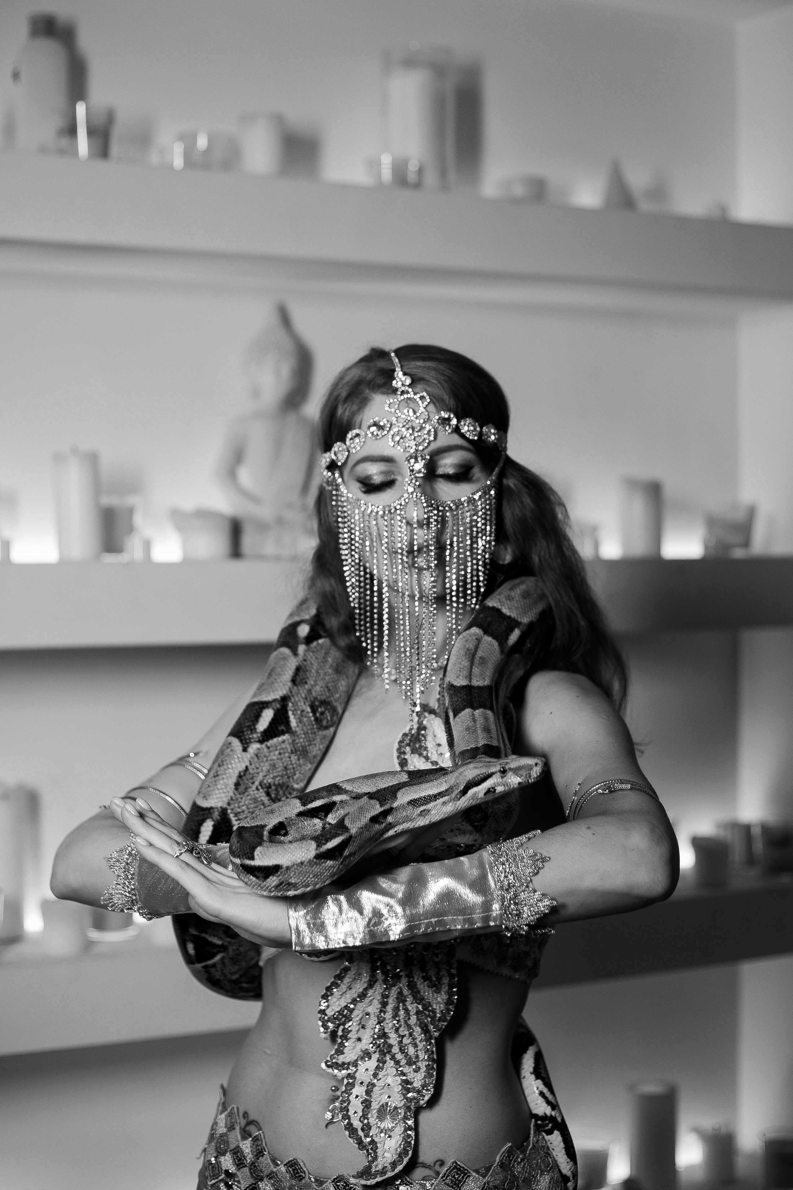 Фотосессия с змеей в восточном стиле в фотостудии. Фотограф в Санкт-Петербурге, Анна Скворцова