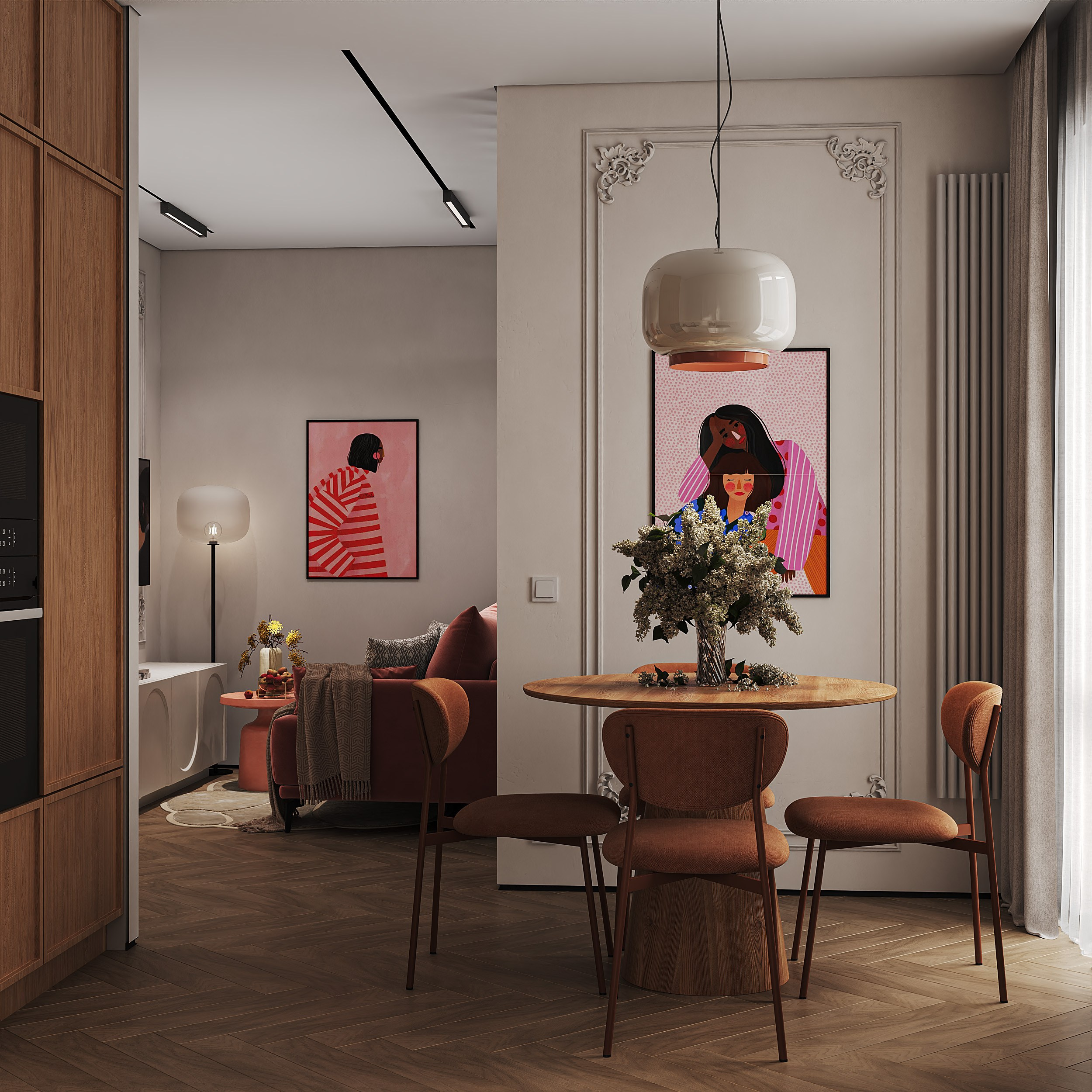 Яркая, сочная и уютная 1-комнатная квартира 🧡