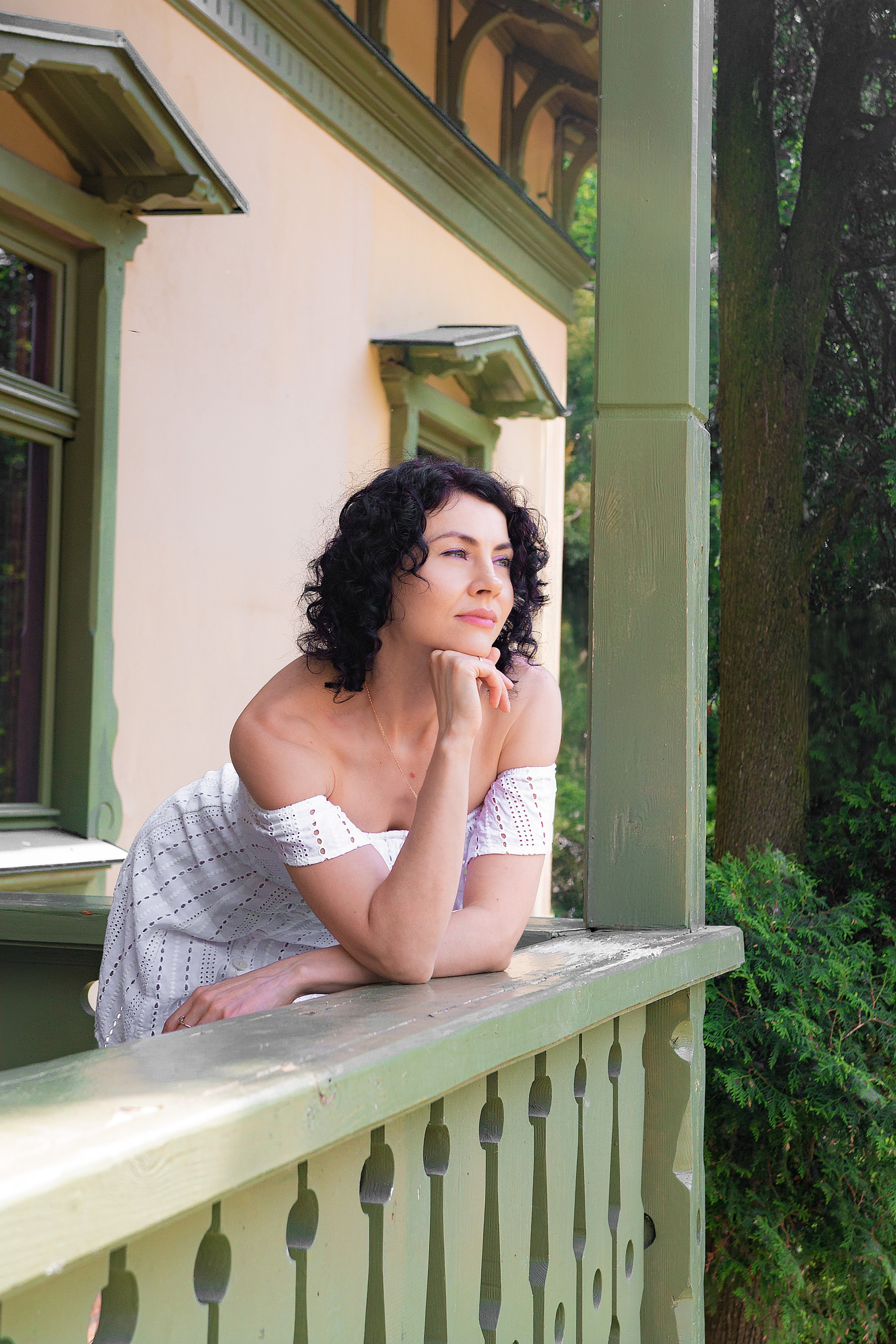 Фотосессия в белом платье Лошицкий парк Минск