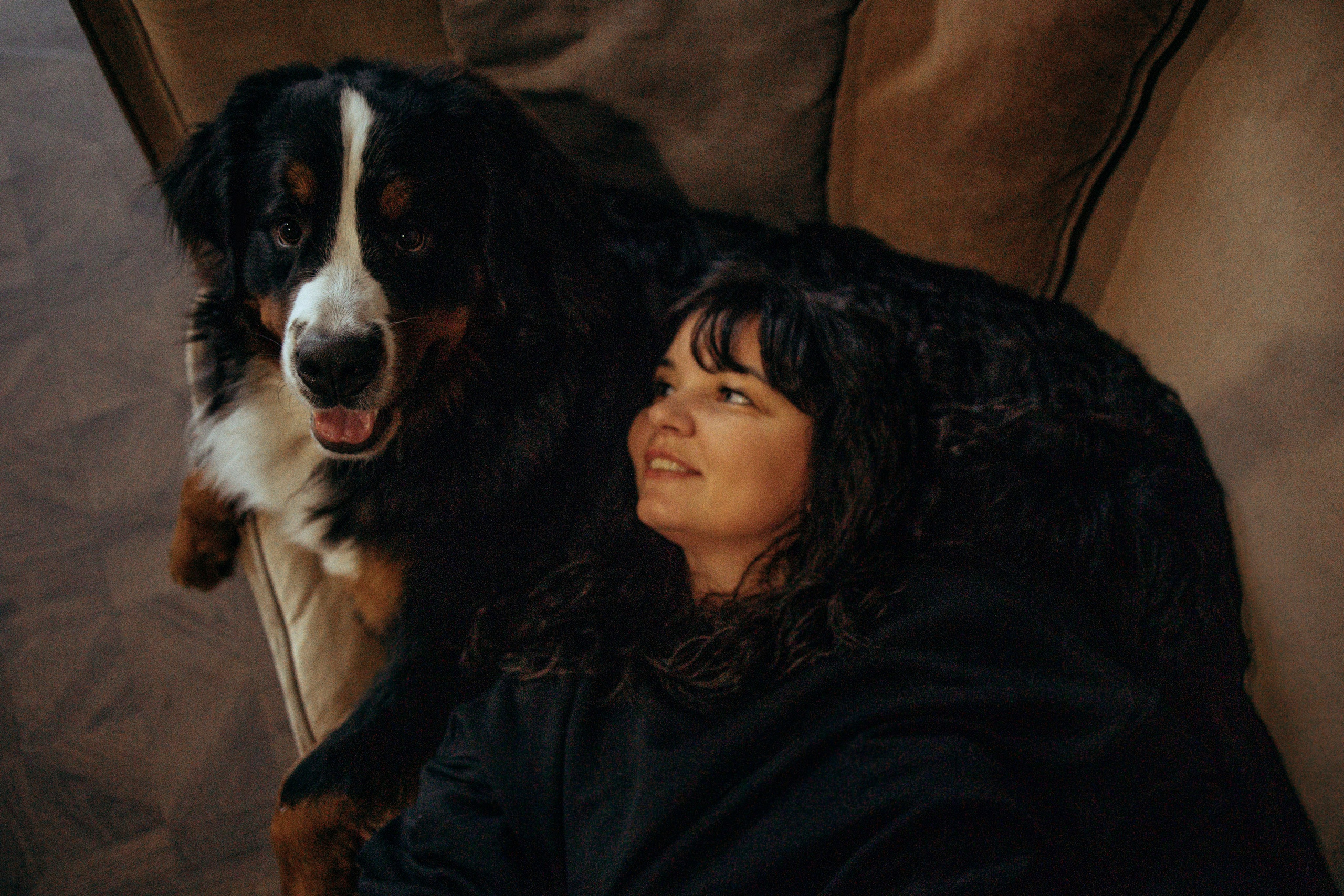 Съемка в студии с собакой. Анастасия Белаш