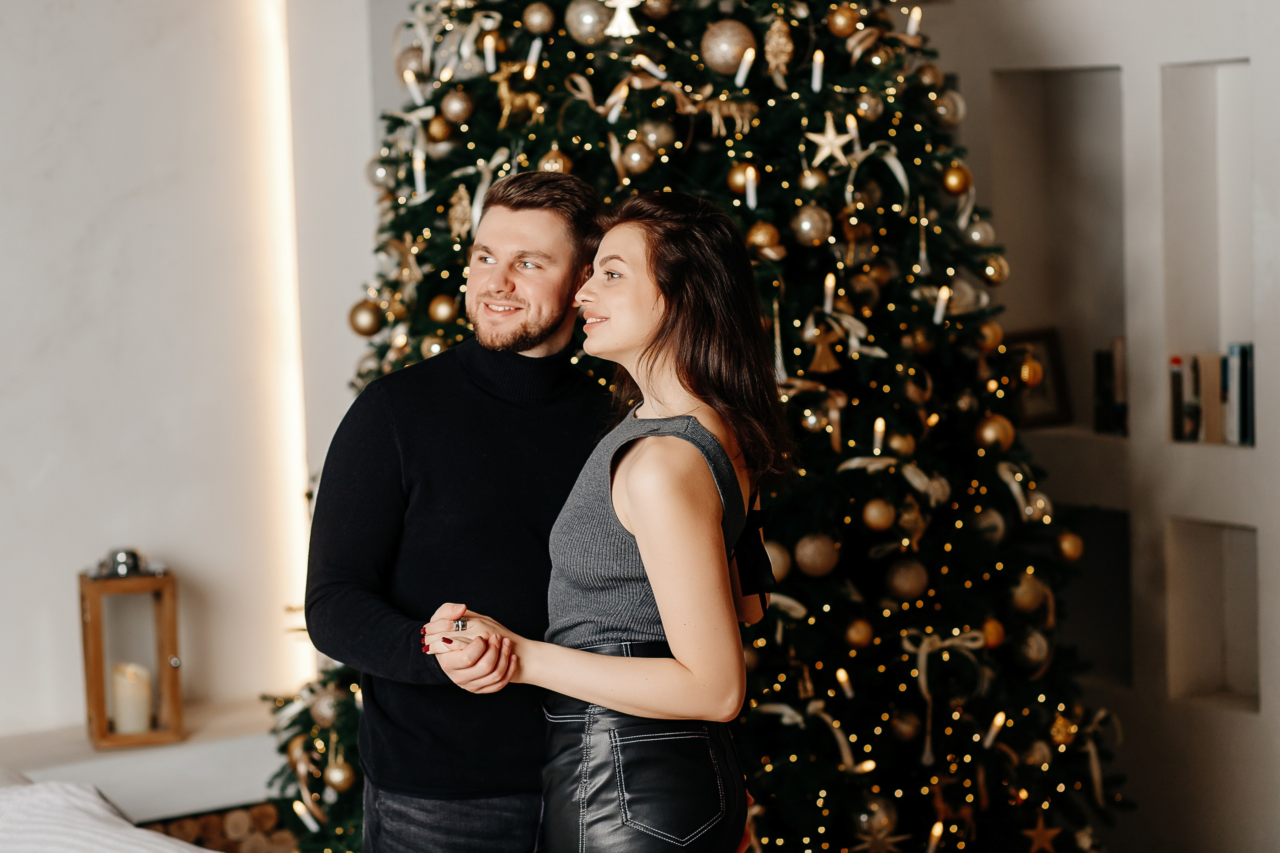 Новогодняя фотосессия для влюбленных в Московской фотостудии. Фотограф в Подольске — Мария Бучнева