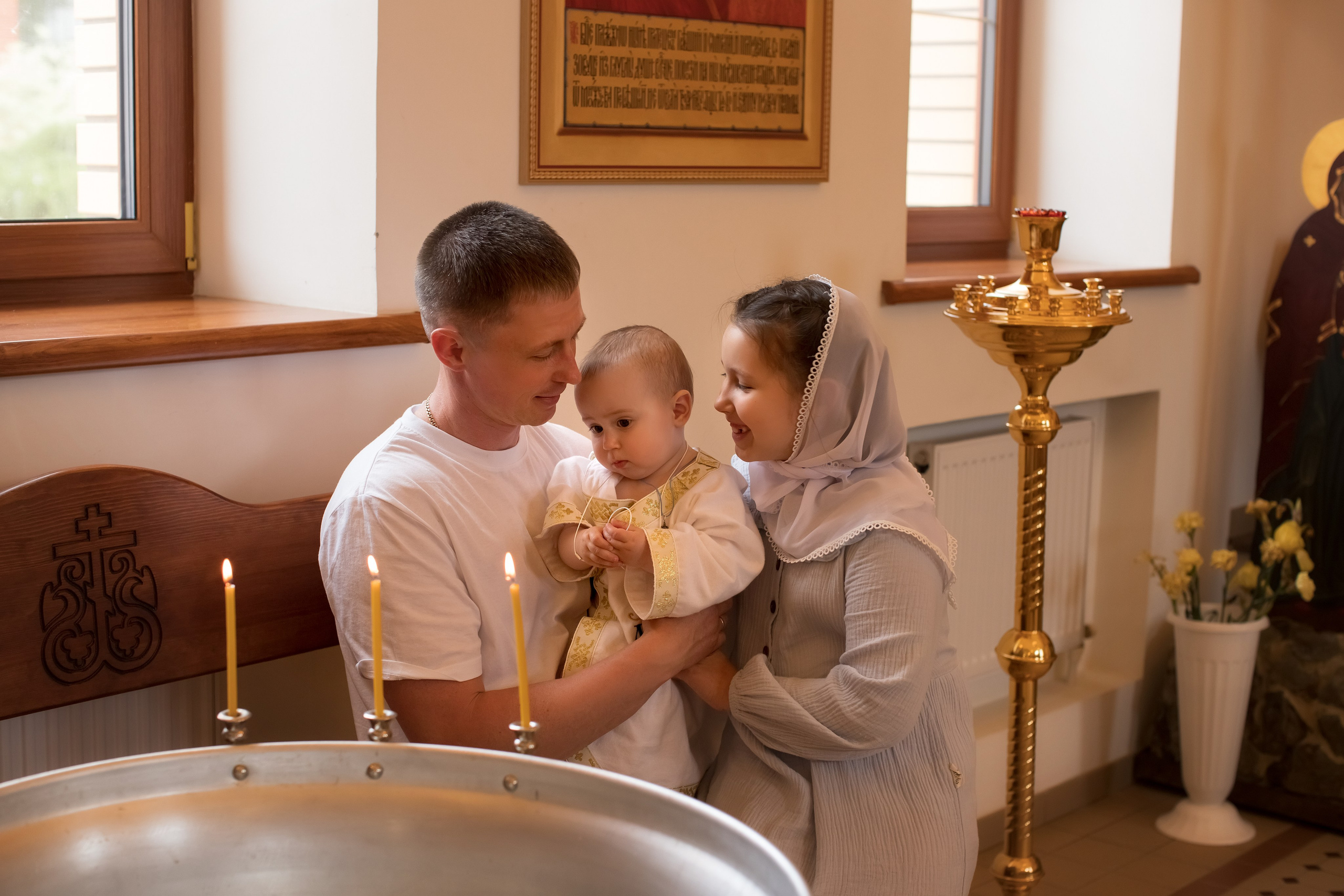 Таинство Крещения Мирона. Семейный и детский фотограф в Саратове Полина Коткина