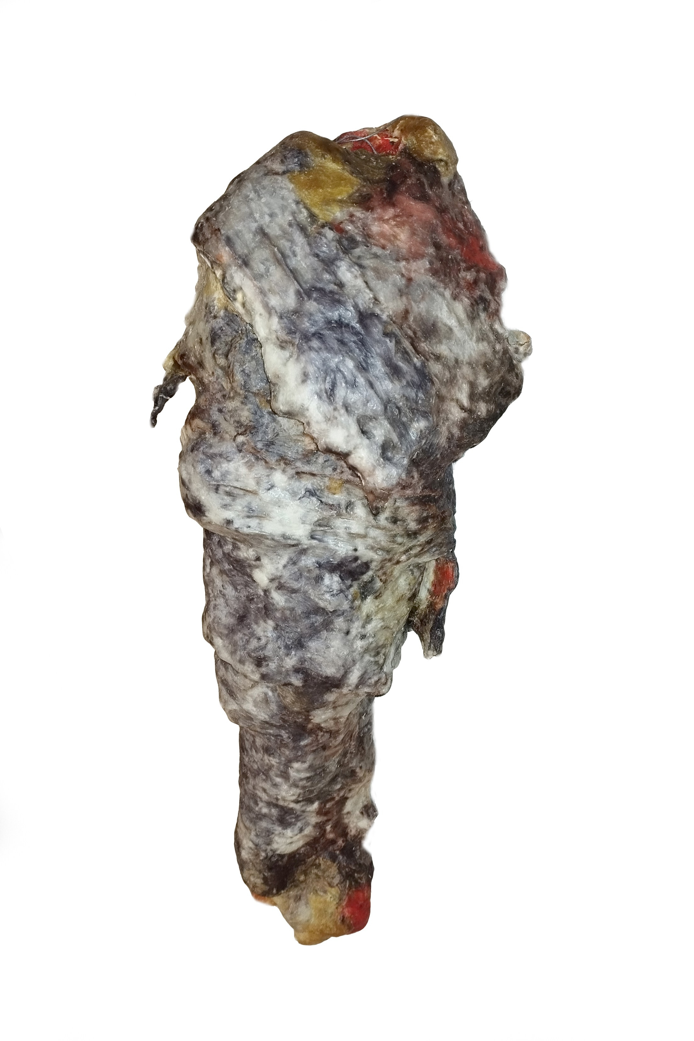 Культя в доспехах. Скульптура. 2023. Пчелиный воск, бумага, проволока. 58смх20см