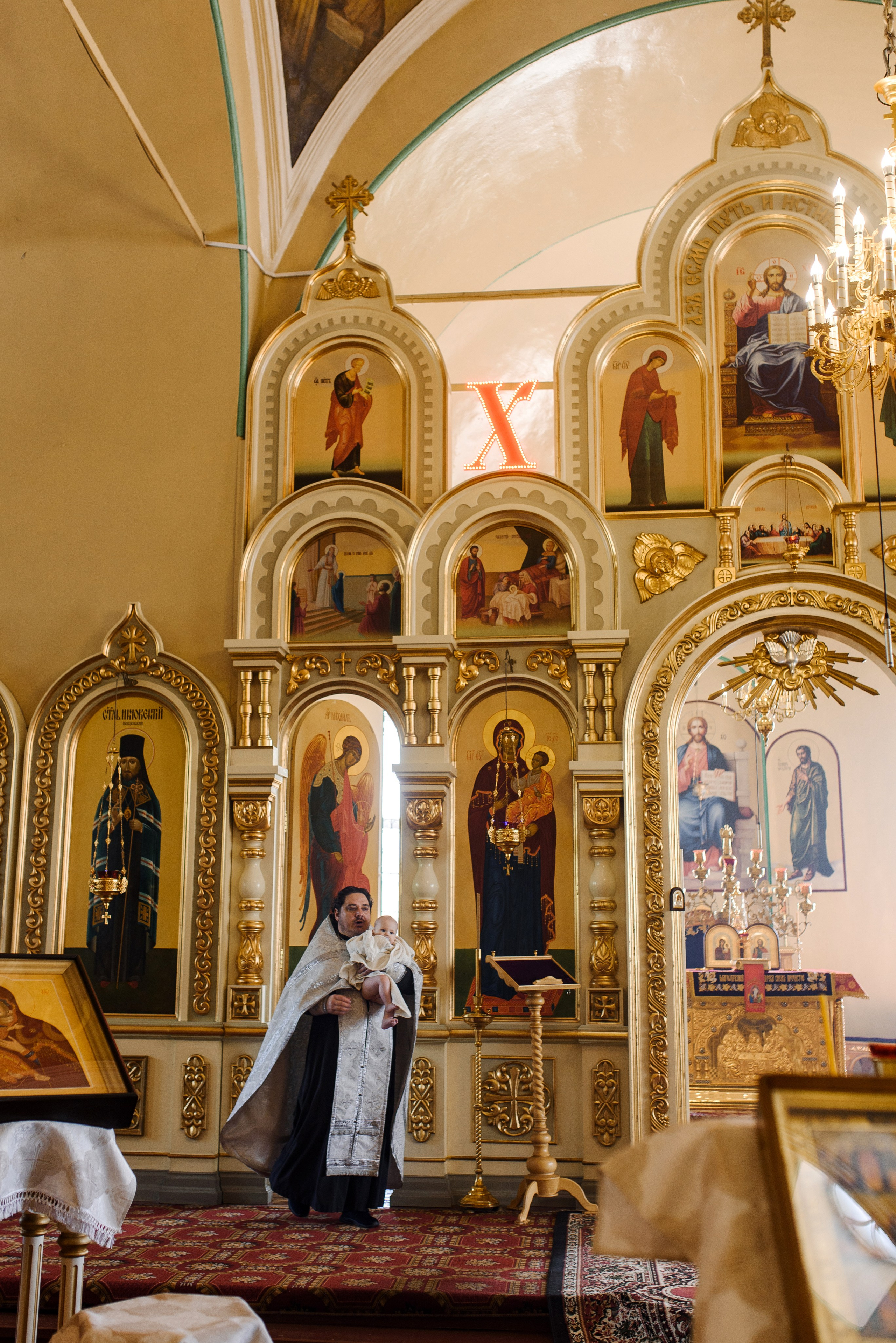 Крещение Кирилла. Церковь Введения во храм Пресвятой Богородицы (Веселовка). Свадебный и семейный Фотограф в Пензе Татьяна Лапоногова