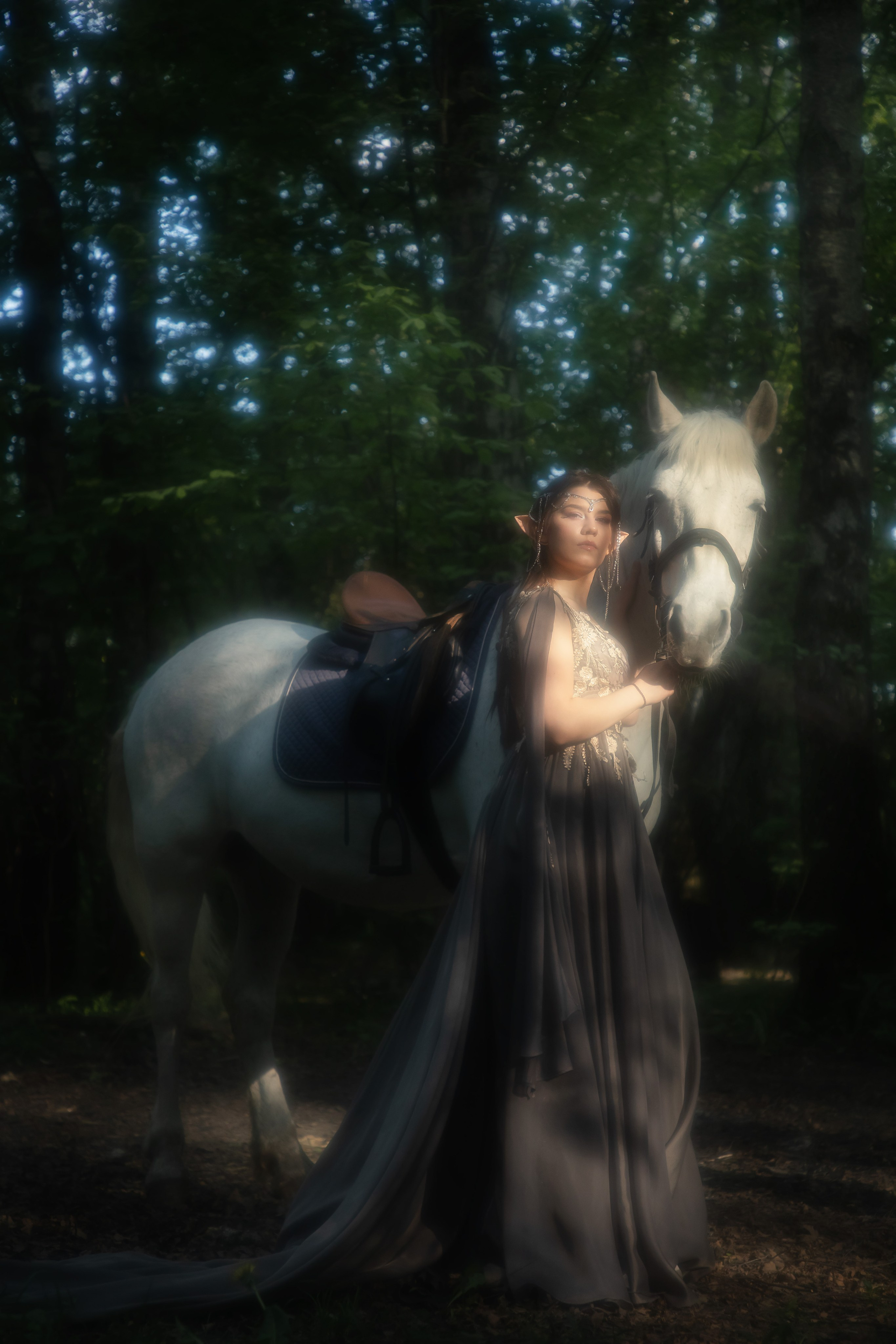 Эльфийская фотосесссия с лошадью. Юлия Башкатова, сказочный фотограф, Москва