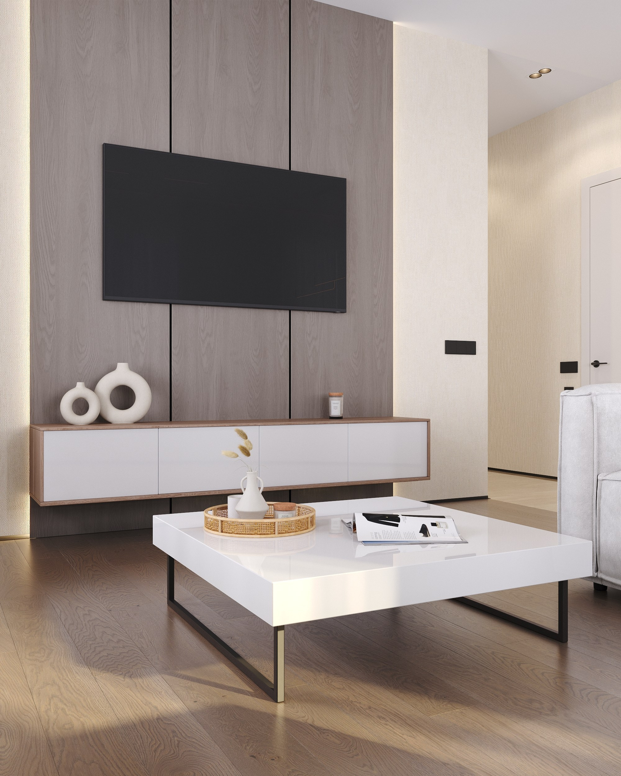 Serenity in Light & Beige. 3D Визуализация