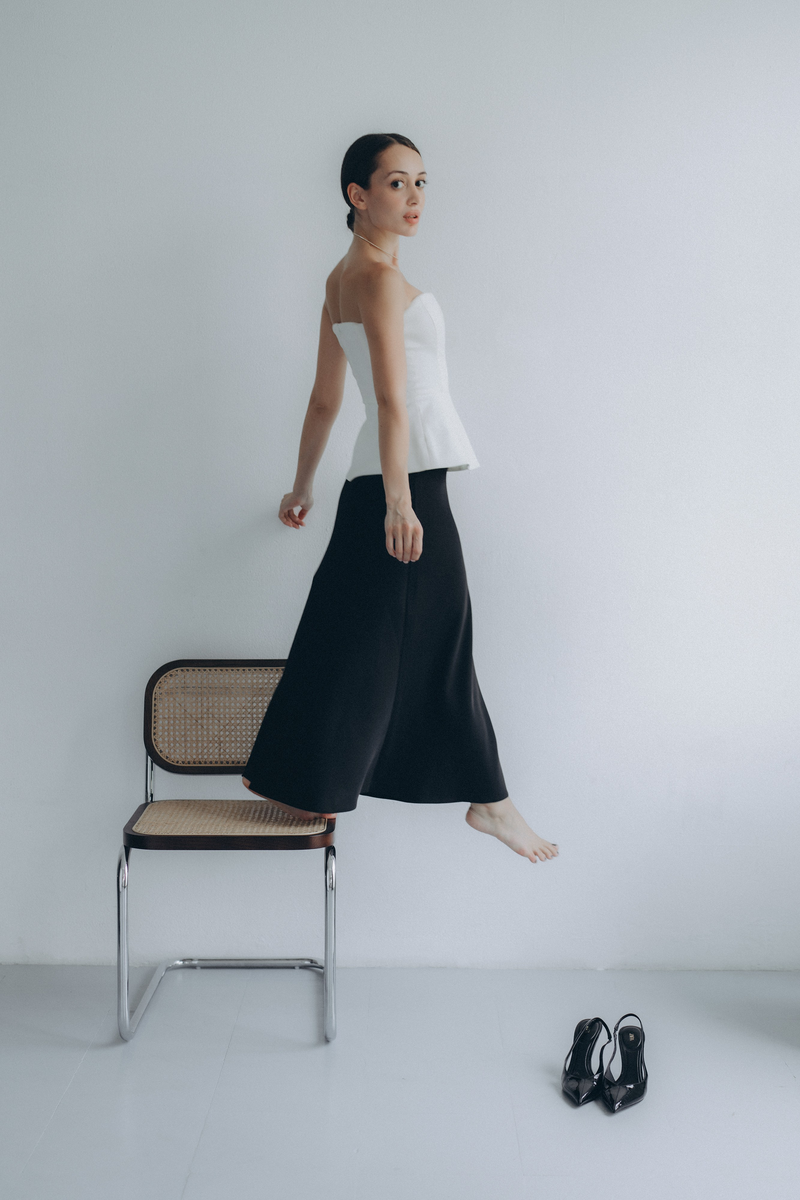 Young woman’s portrait with soft color grading