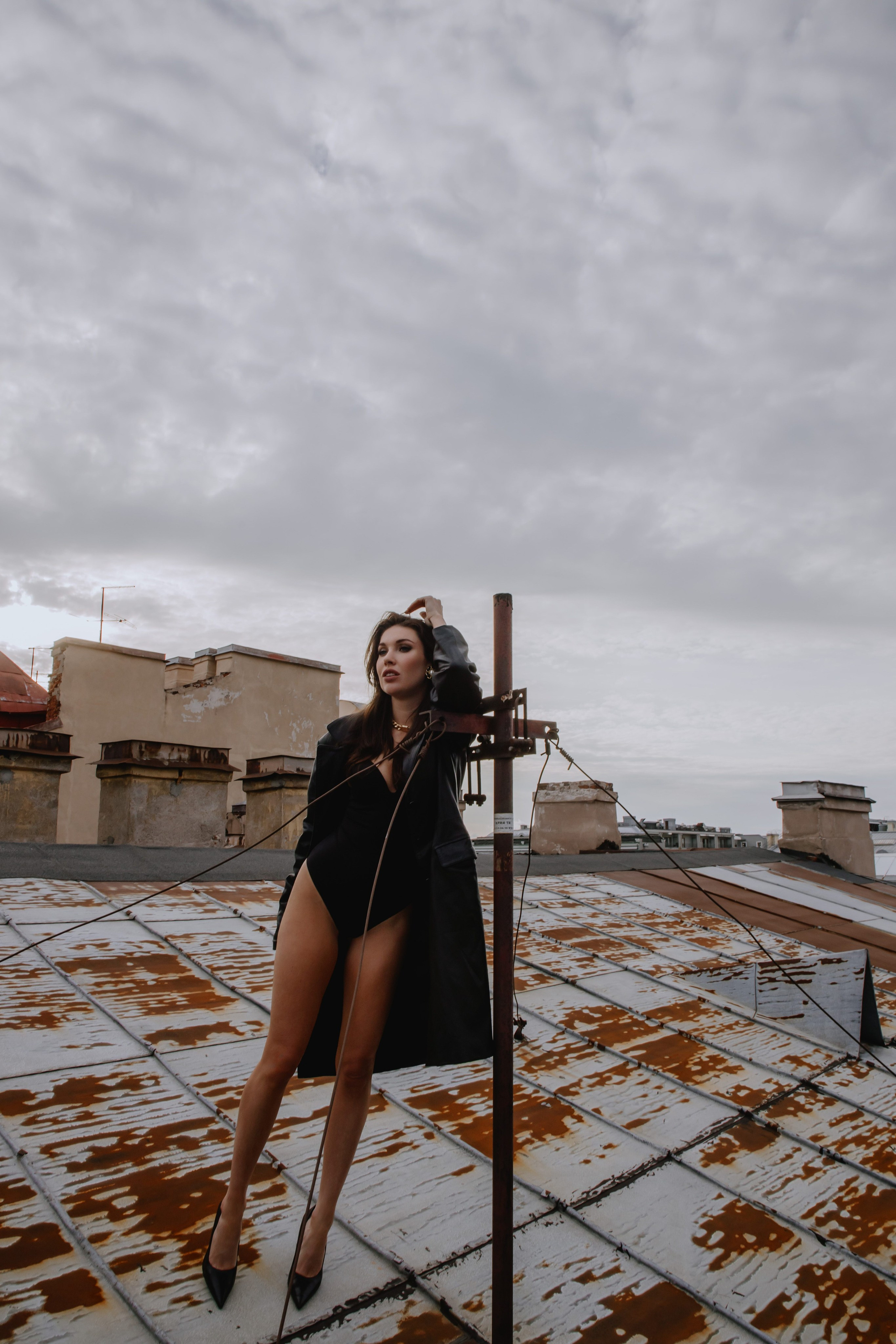 Вероника (съемка на крыше). Фотограф в Москве и Санкт-Петербурге Дарина