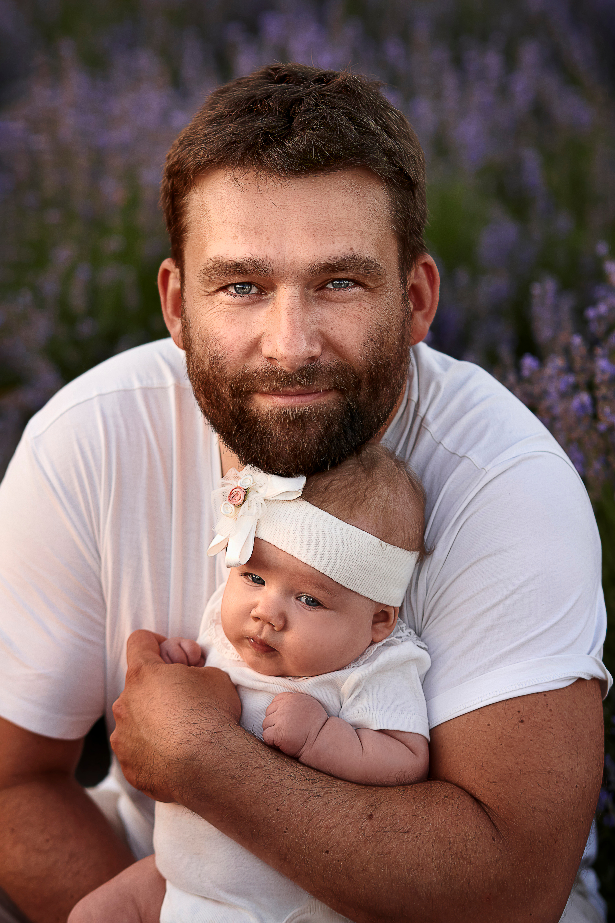 Семейная фотосессия в лавандовых полях для Регины, Паши, Димы и Арины