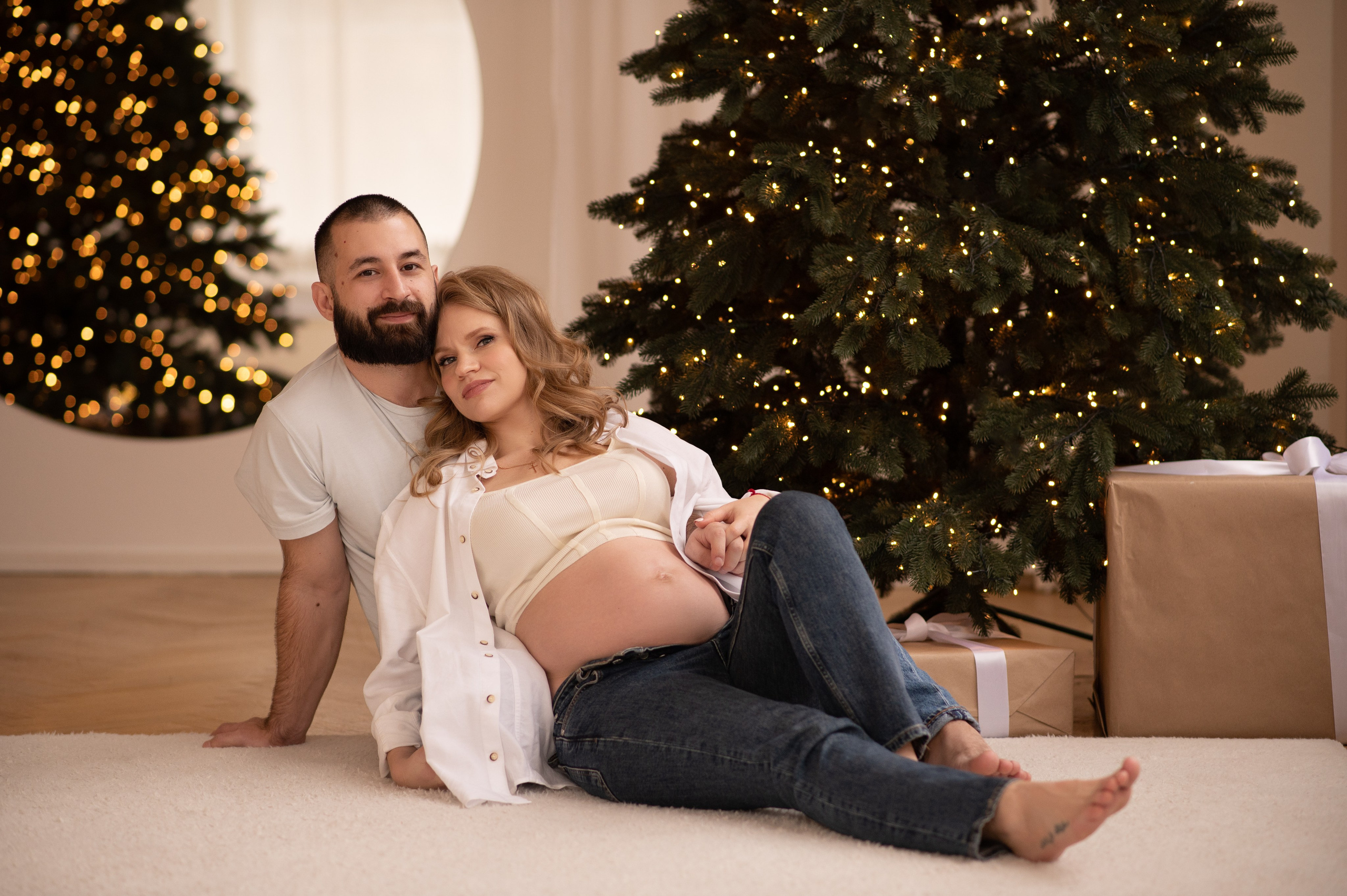 Новогодние съёмки в студии. Семейный и детский фотограф в Москве Анна Оськина