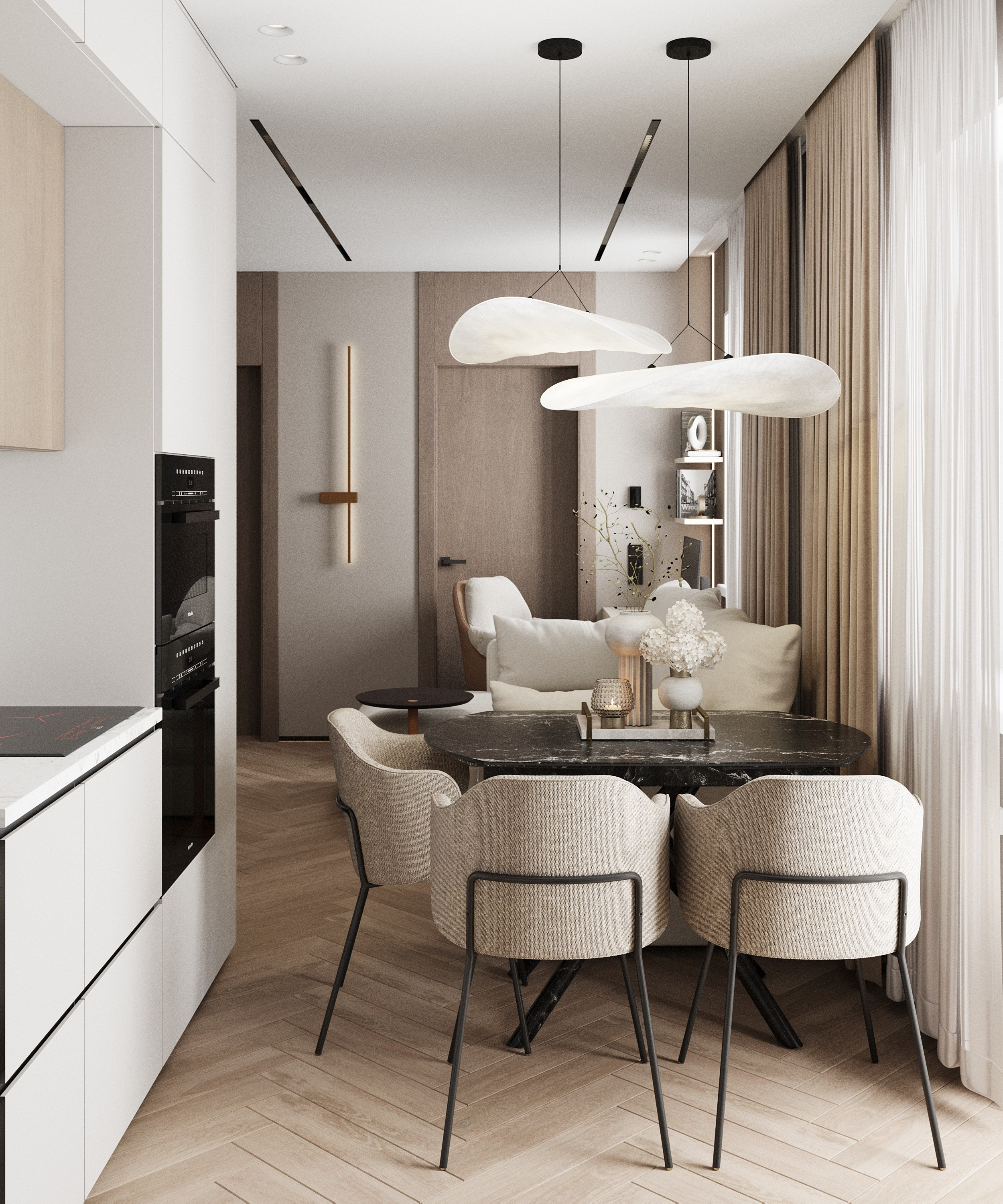 Квартира 55 м² г. Иркутск. ПРОЕКТИРОВАНИЕ ИНТЕРЬЕРОВ И АРХИТЕКТУРНЫХ РЕШЕНИЙ В СТУДИИ SHELOFAST DESIGN