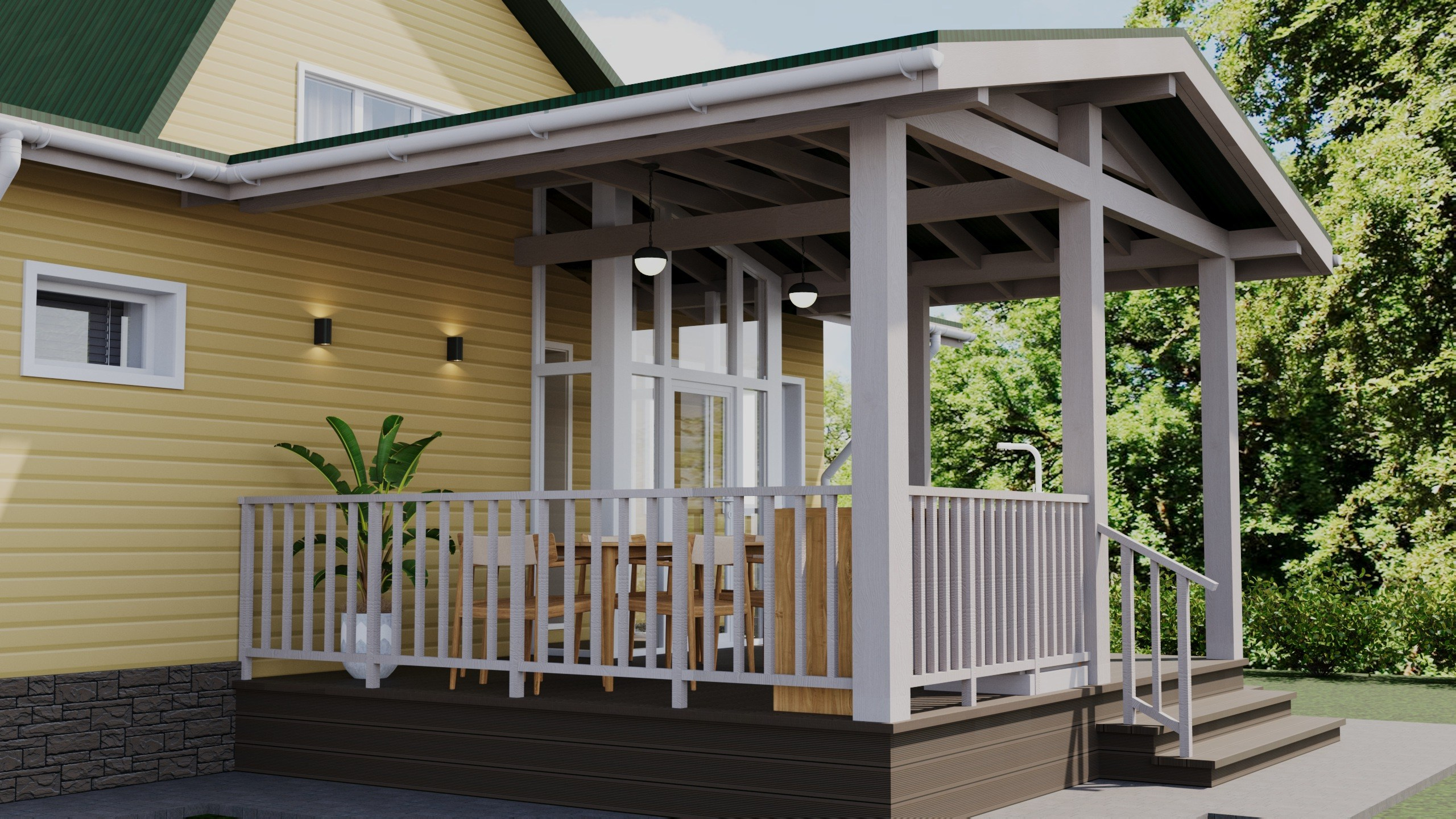 Дача (пристрой). ПРОЕКТИРОВАНИЕ ИНТЕРЬЕРОВ И АРХИТЕКТУРНЫХ РЕШЕНИЙ В СТУДИИ SHELOFAST DESIGN