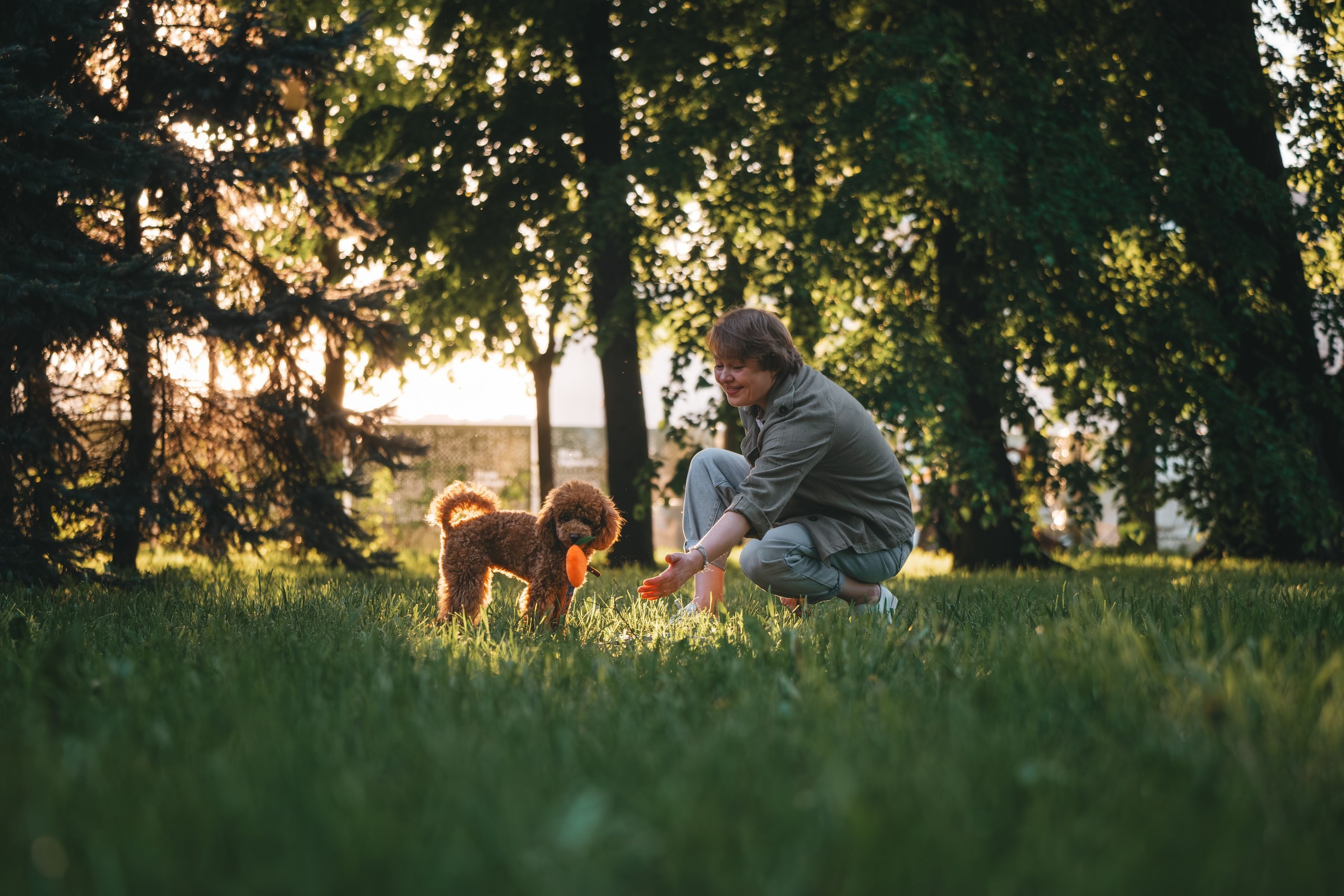Юля с пуделем. Фотограф Анималист в Москве Анастасия Жучкова