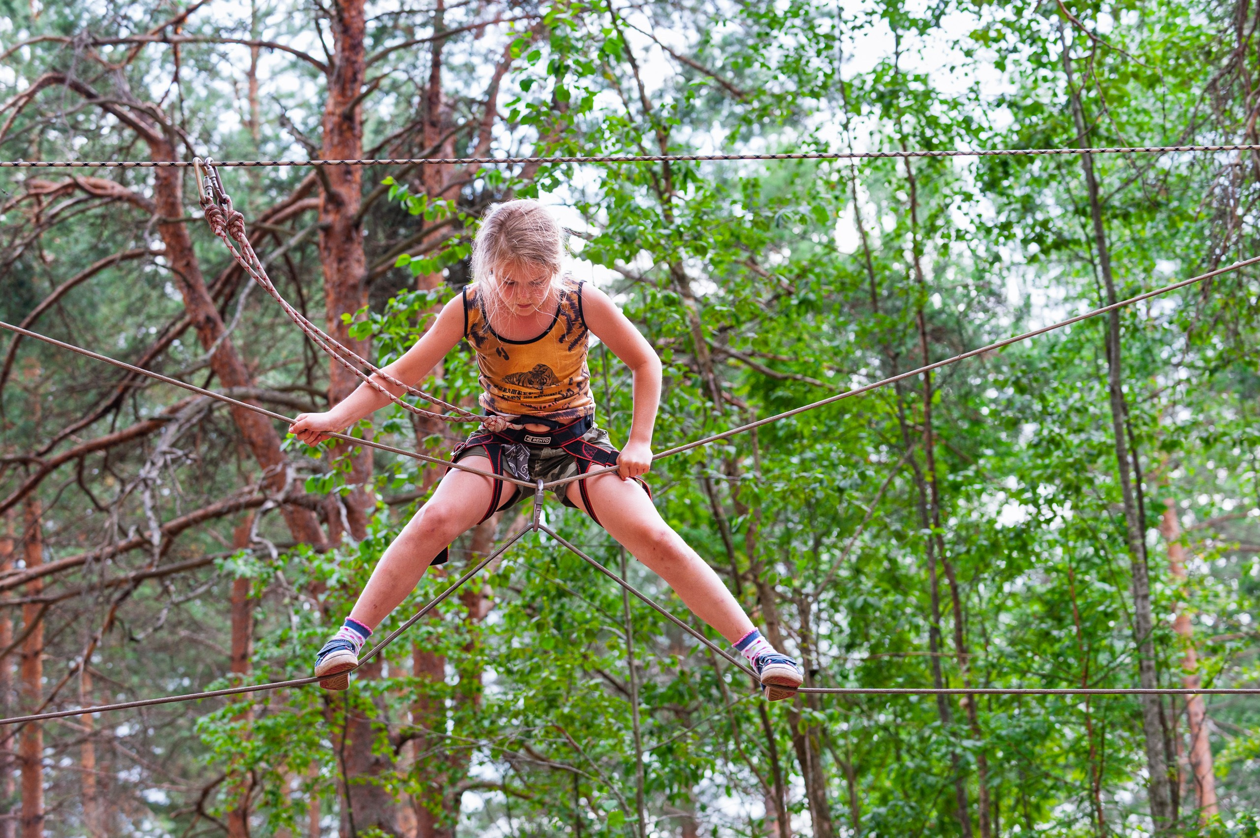 Летние тренировочные боры Школы Боевых Искусств «МОН», Валдай 2011 г. верёвочная трасса