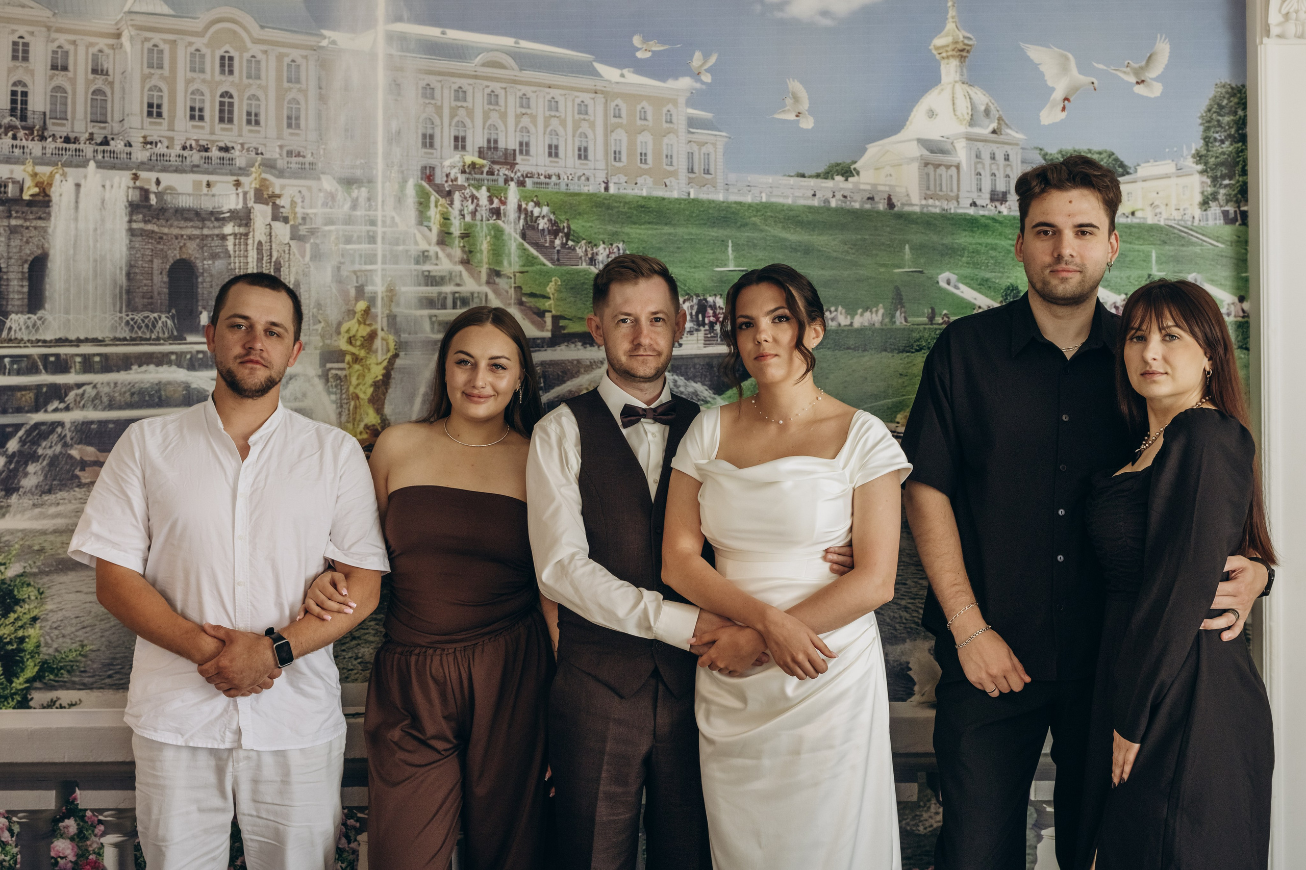 Свадебная элегантность: Ира и Саша в Петергофе. Семейный и свадебный фотограф в Санкт-Петербурге Екатерина Васильева