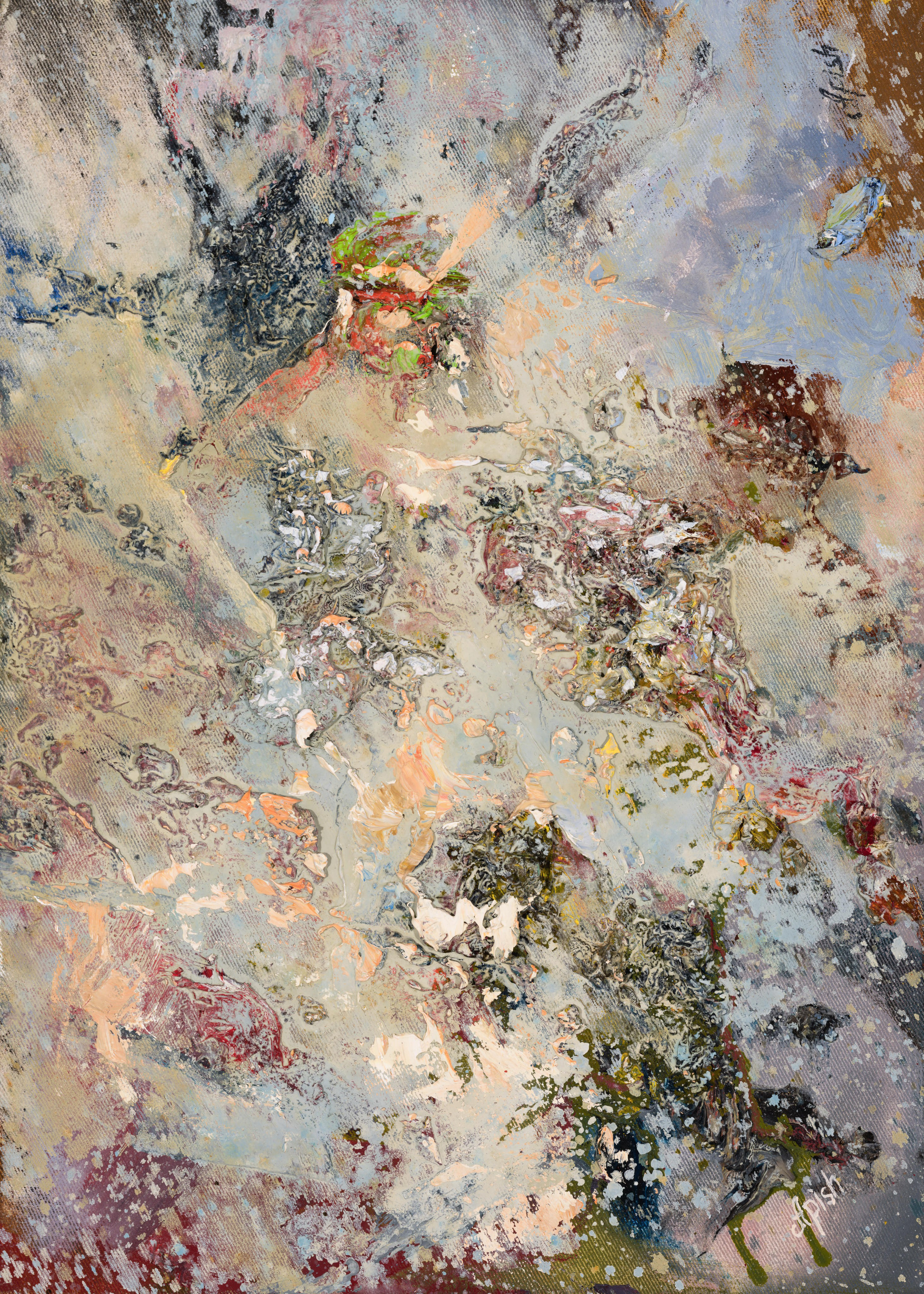 «Комплексный импульс 3» - художник Алексей Апиш (холст, масло, 35x25 см, 2025)