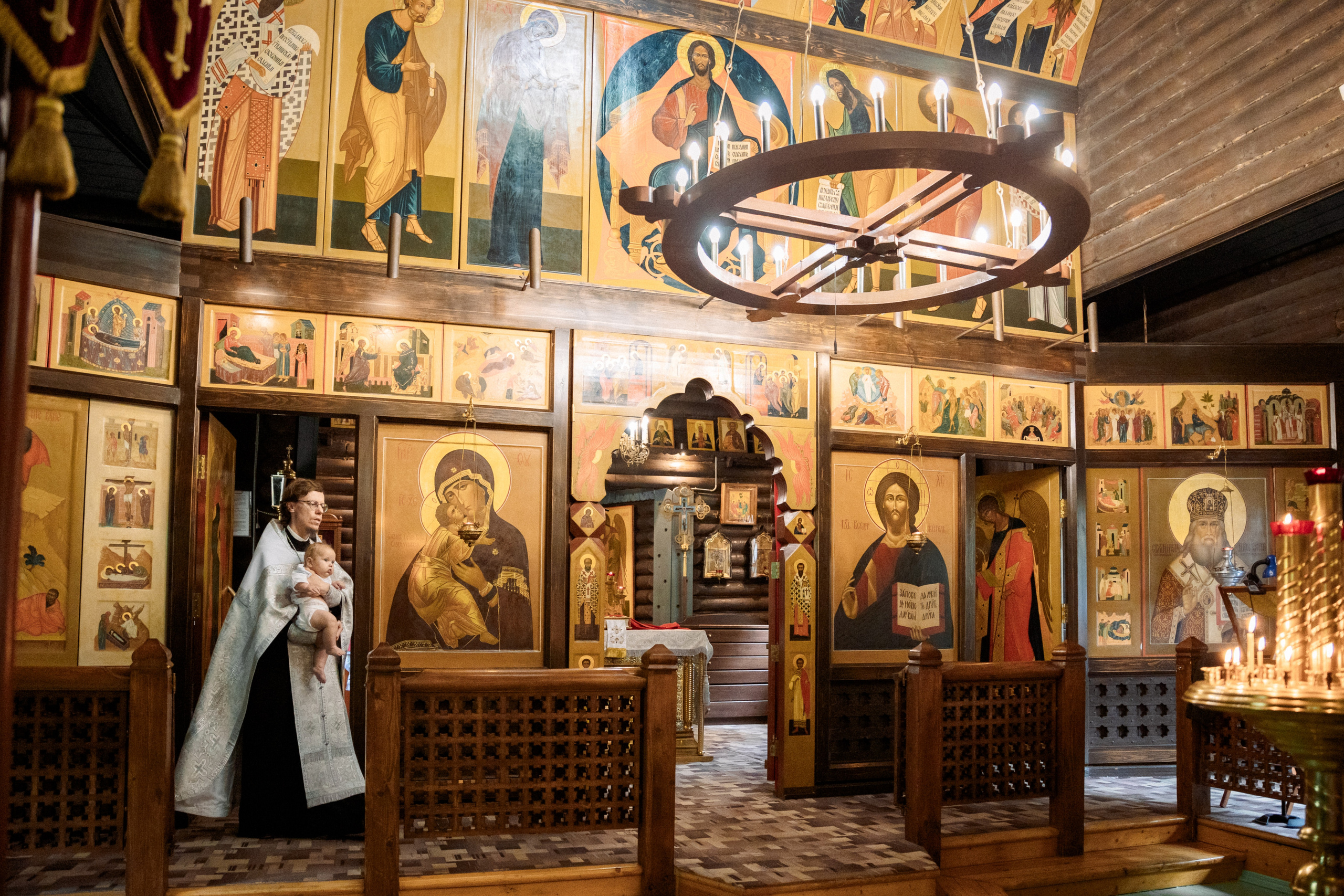 Таинство Крещения Макара. Семьи, портреты, школьные съемки. Фотограф Лагутина Елена. Москва