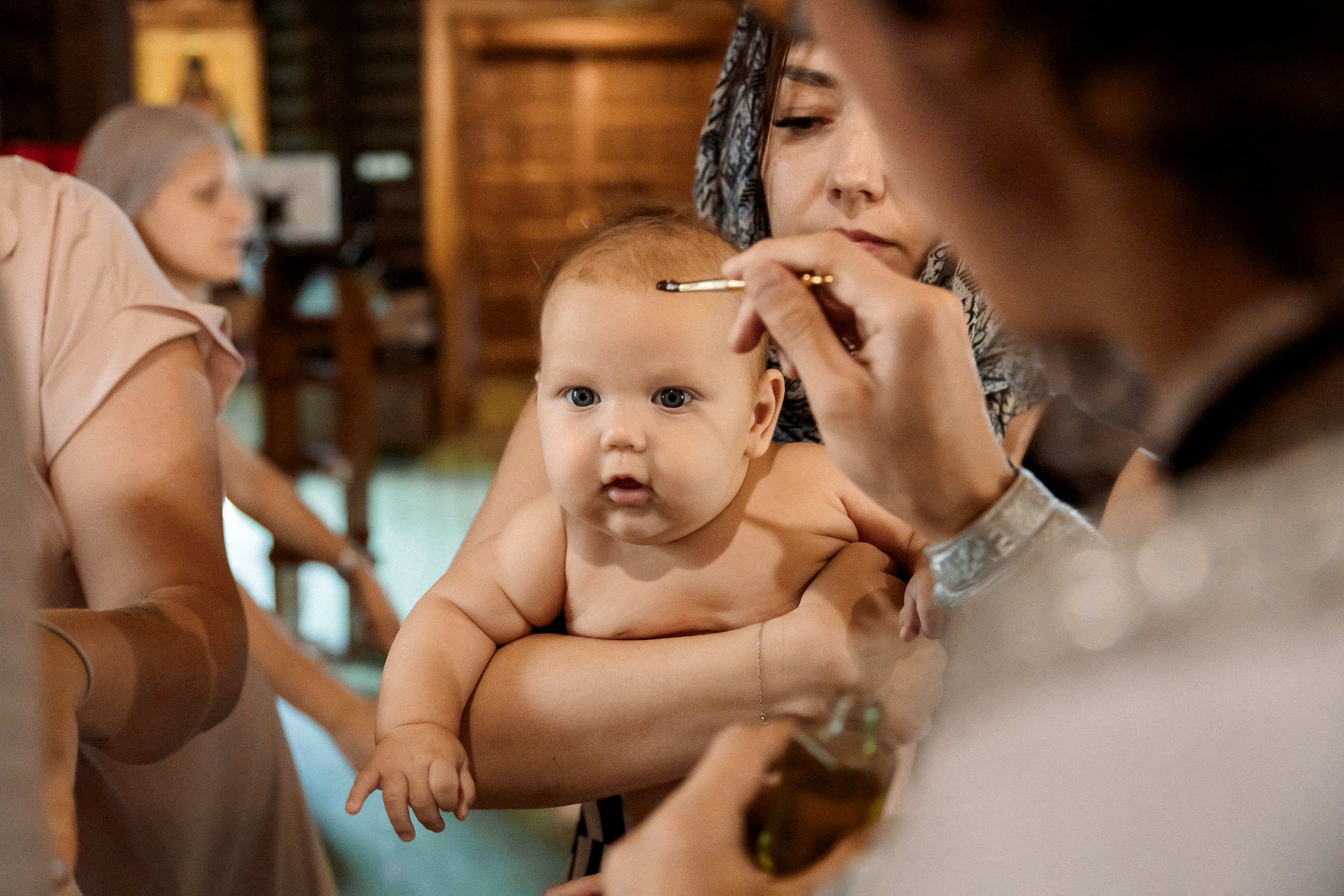 Таинство Крещения Макара. Семьи, портреты, школьные съемки. Фотограф Лагутина Елена. Москва