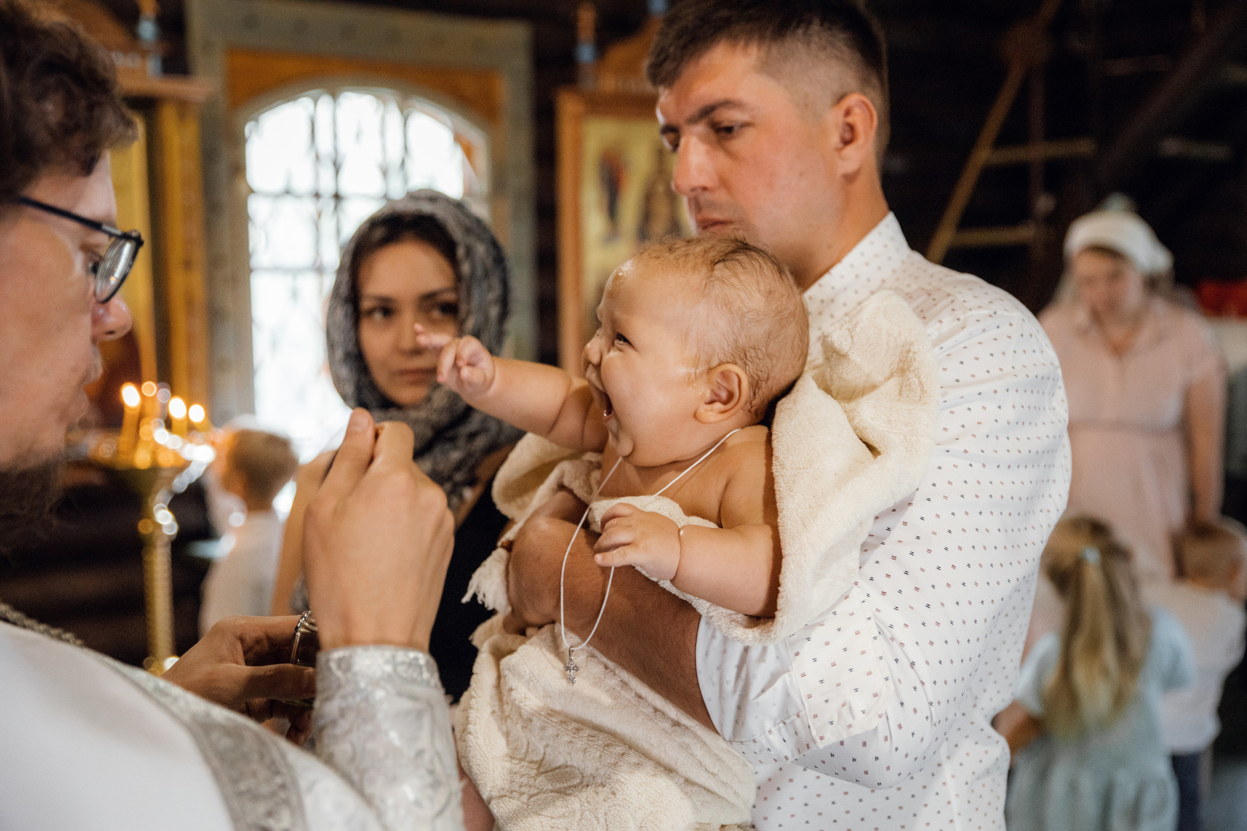 Таинство Крещения Макара. Семьи, портреты, школьные съемки. Фотограф Лагутина Елена. Москва