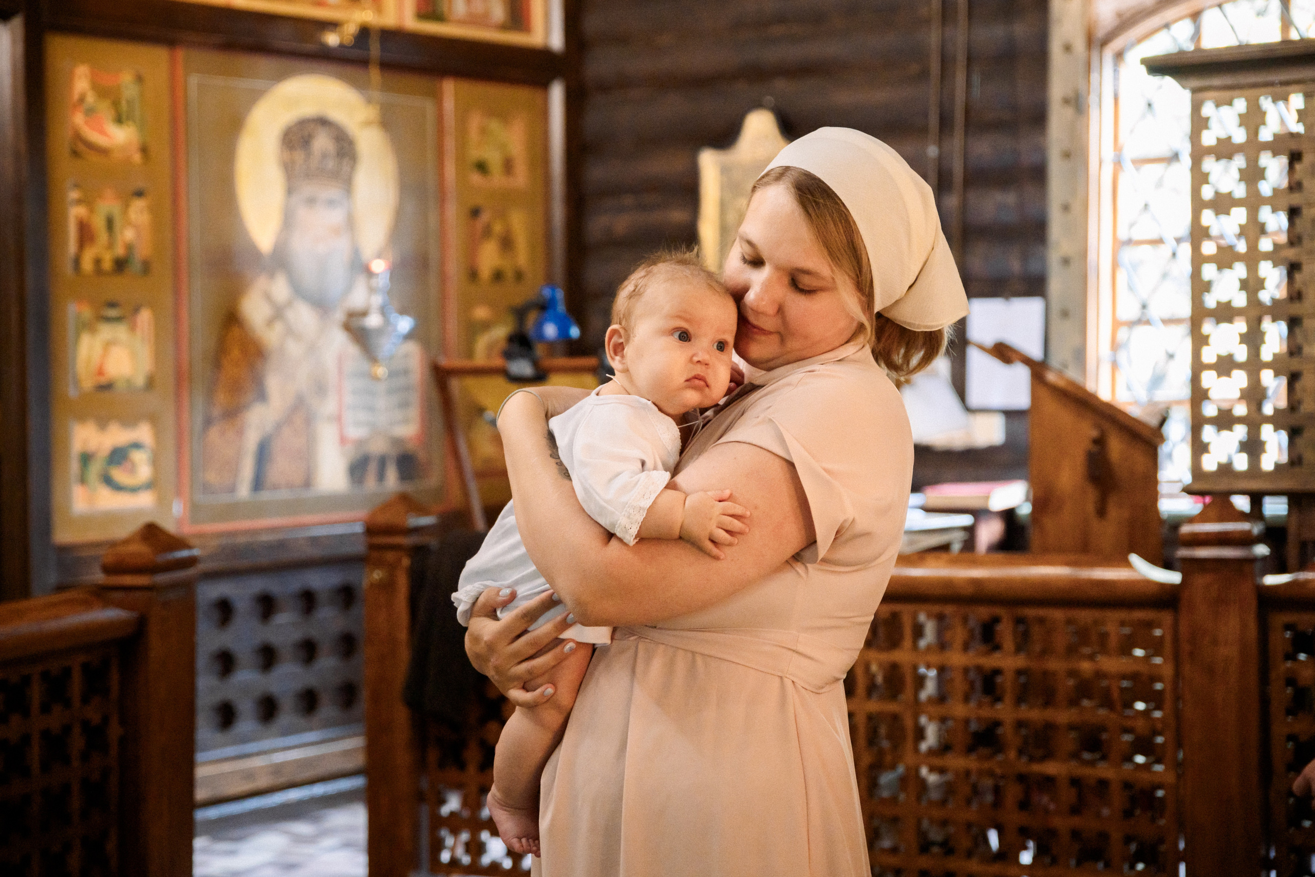 Таинство Крещения Макара. Семьи, портреты, школьные съемки. Фотограф Лагутина Елена. Москва