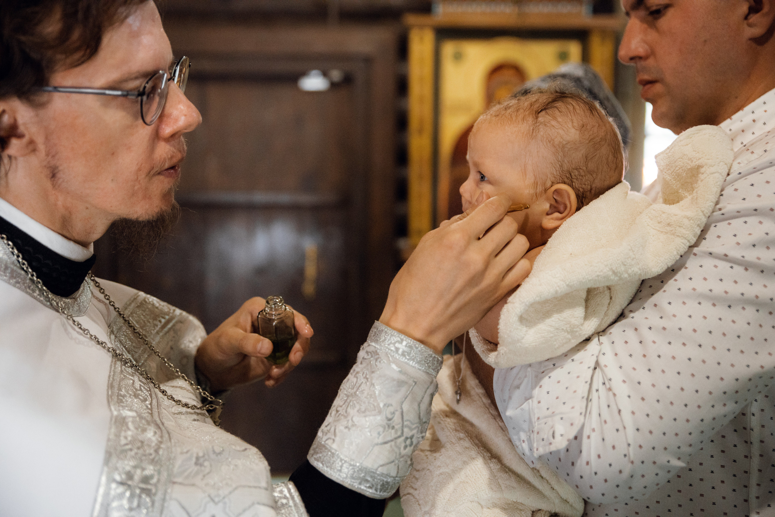 Таинство Крещения Макара. Семьи, портреты, школьные съемки. Фотограф Лагутина Елена. Москва