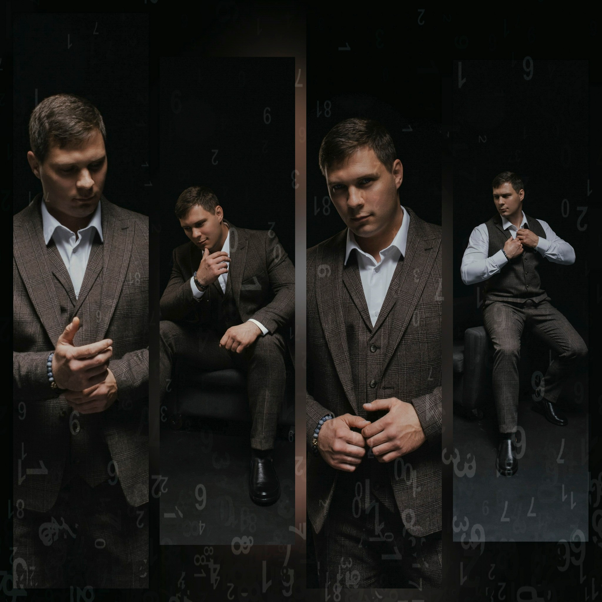 классическая фотосессия мужчины в студии