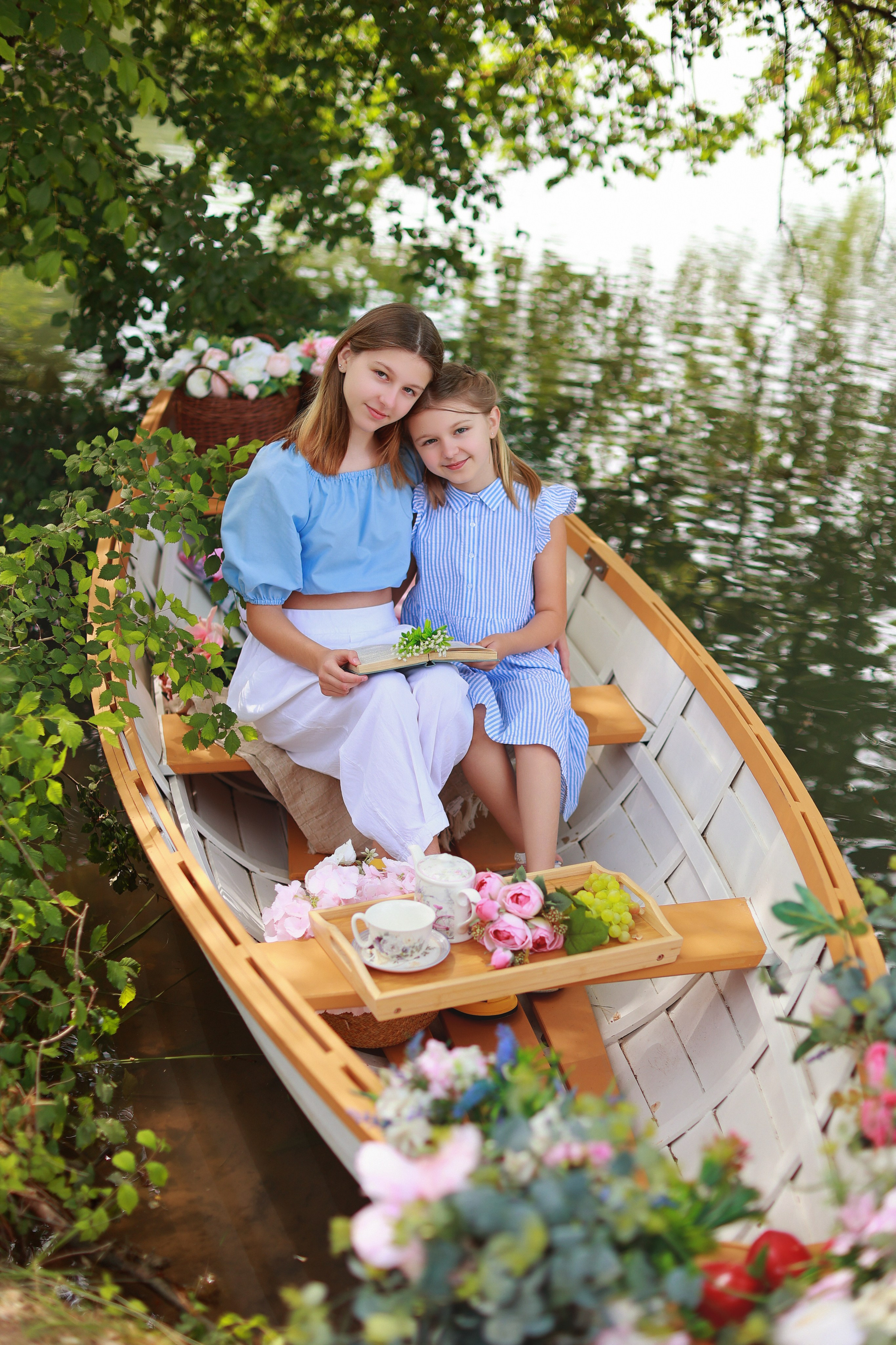 Цветочная лодочка. Детский семейный фотограф Краснодар