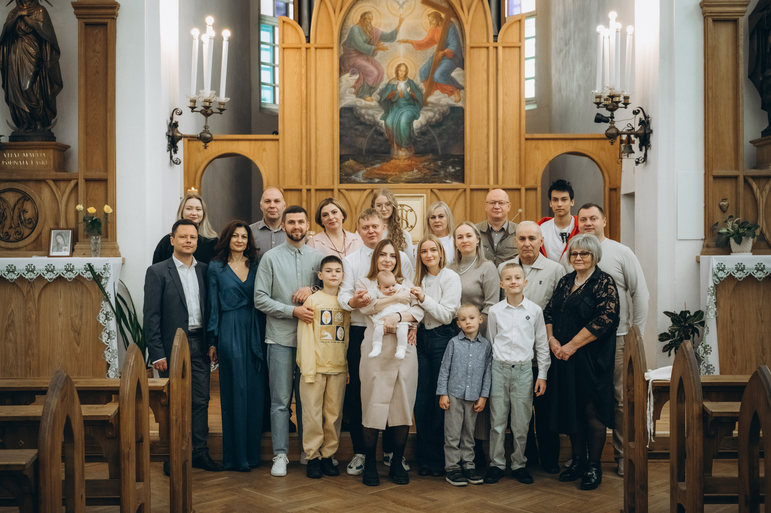 Крещение Эмили (Золотогорский костёл Пресвятой Троицы). Семейный фотограф в Минске Дарья Дреко