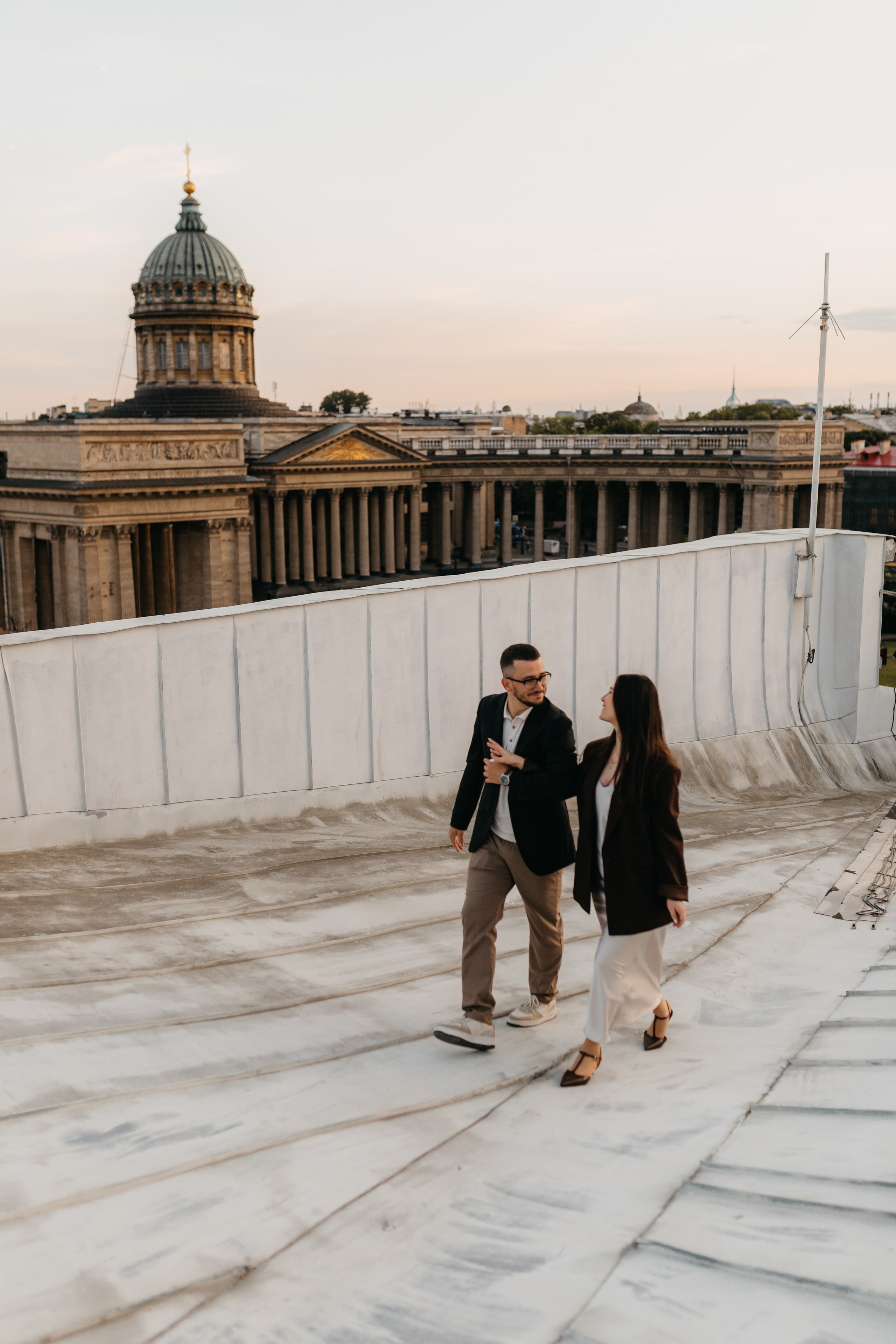 LoveStory на крышах Питера. Фотограф Санкт-Петербург Князева Елизавета