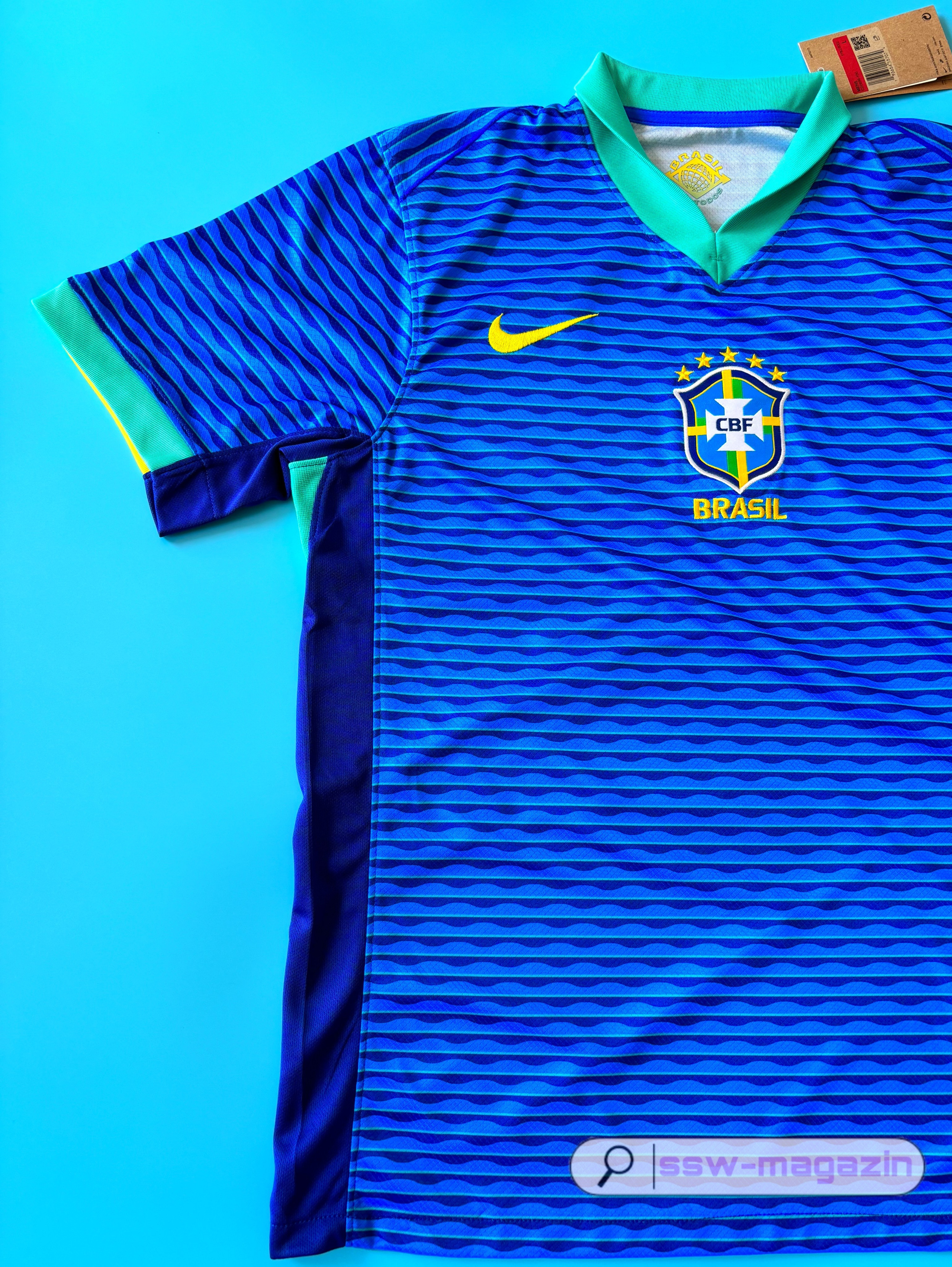 Футболка сборной Бразилии 2023-2024 синяя купить. Футбольный магазин — ssw_magazin