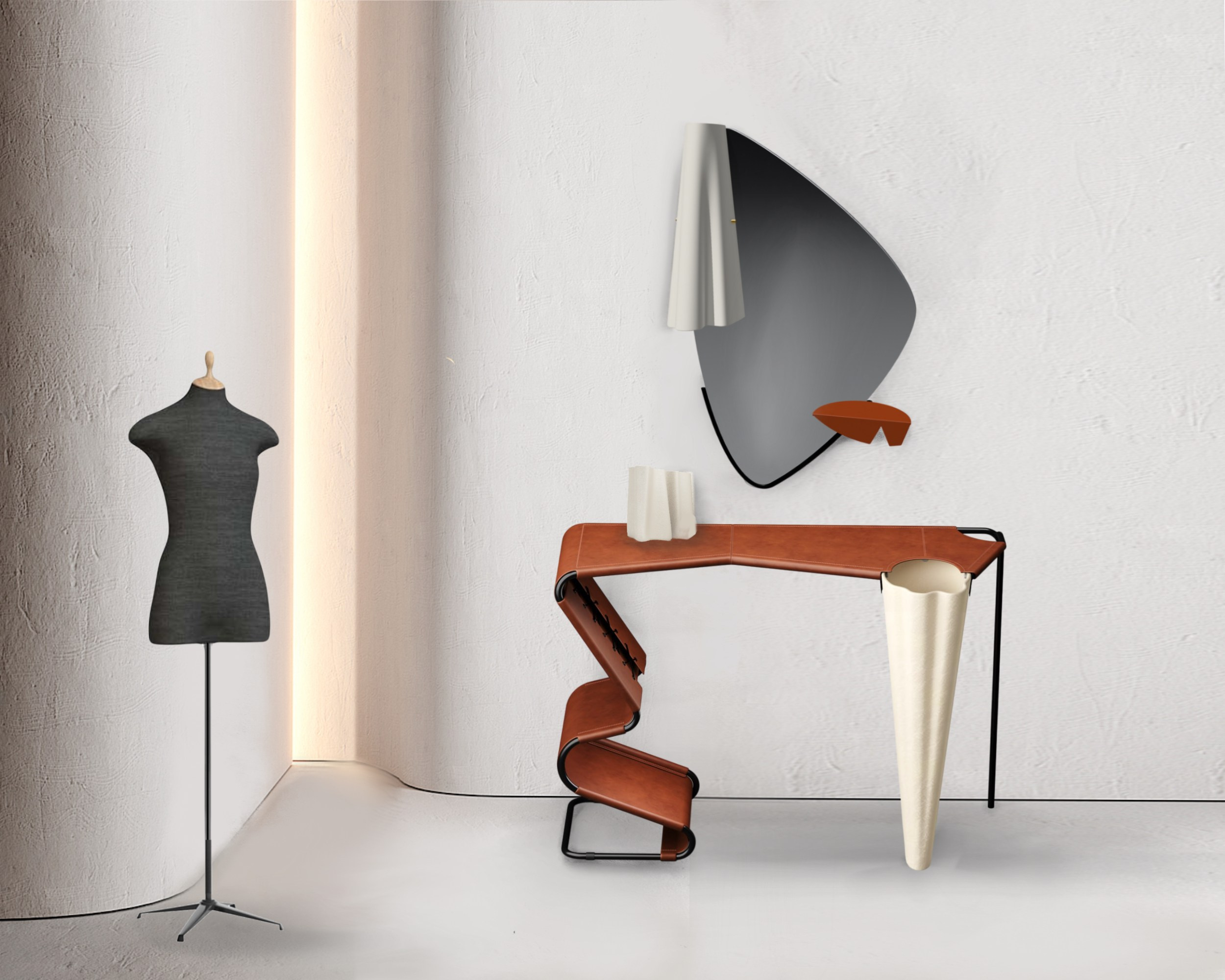 Консоль Eileen cognac 01.1. Nlodesign.com